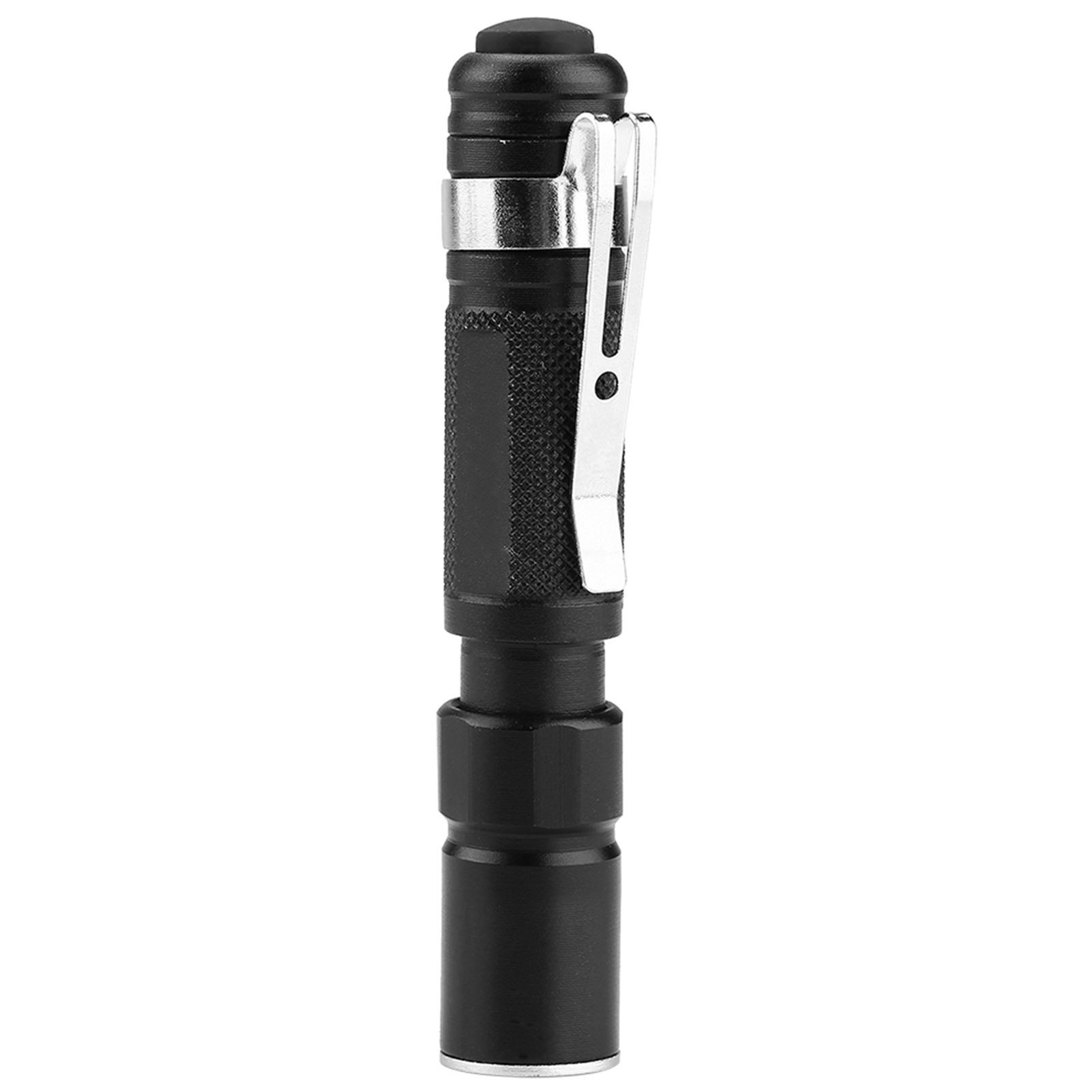 Mini Portable LED Pen Clip Flashlight Telescopic Zoom Light Torch Lamp for