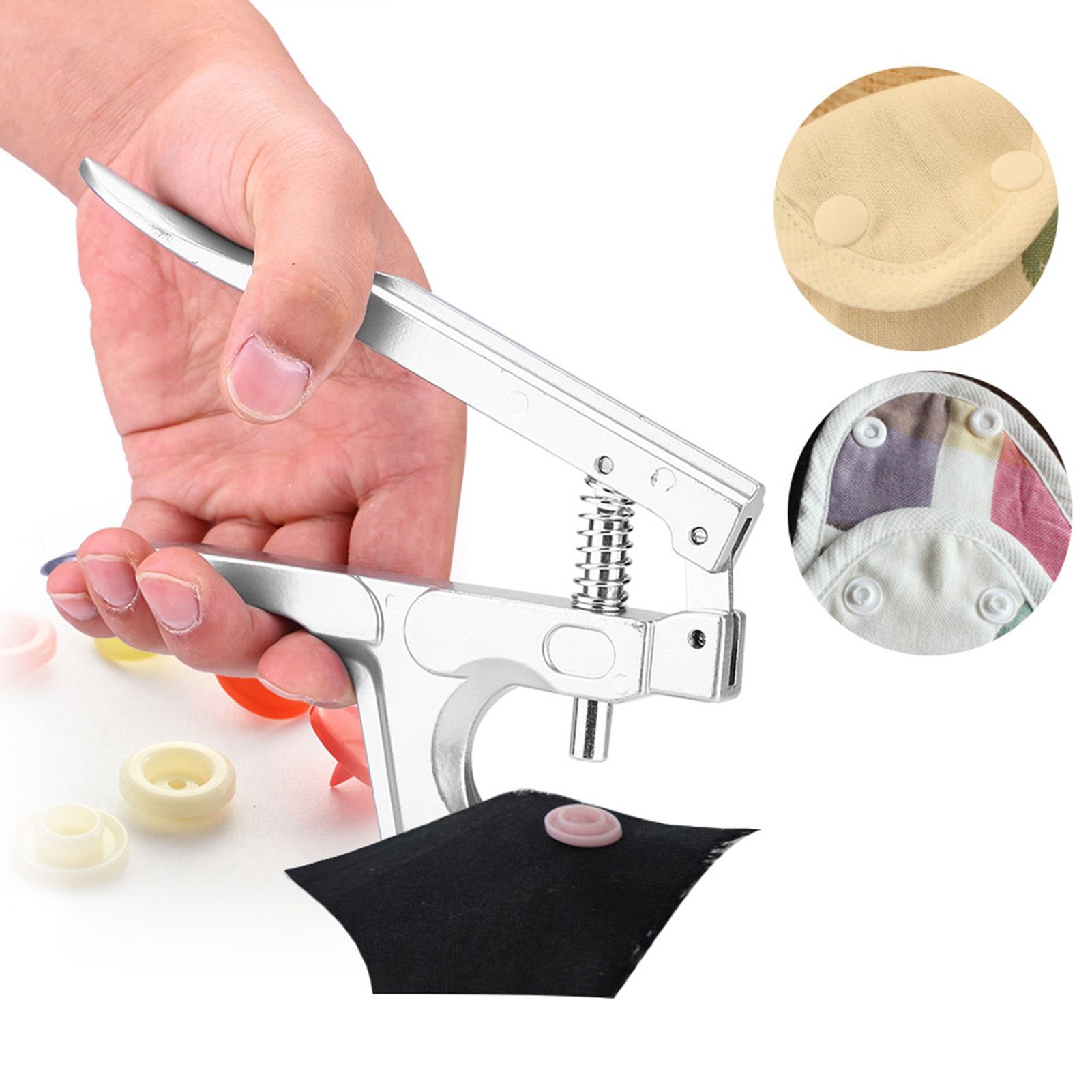 Aluminum Alloy Clothing Button Snap Pliers Snaps Quick Fastener Tool for Home view 12
