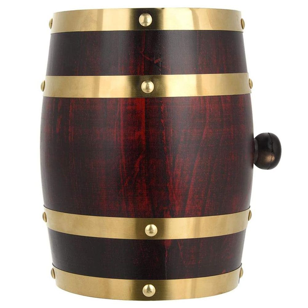 1.5L Vintage Wood Oak Timber Wine Barrel for Whiskey Rum Port view 7