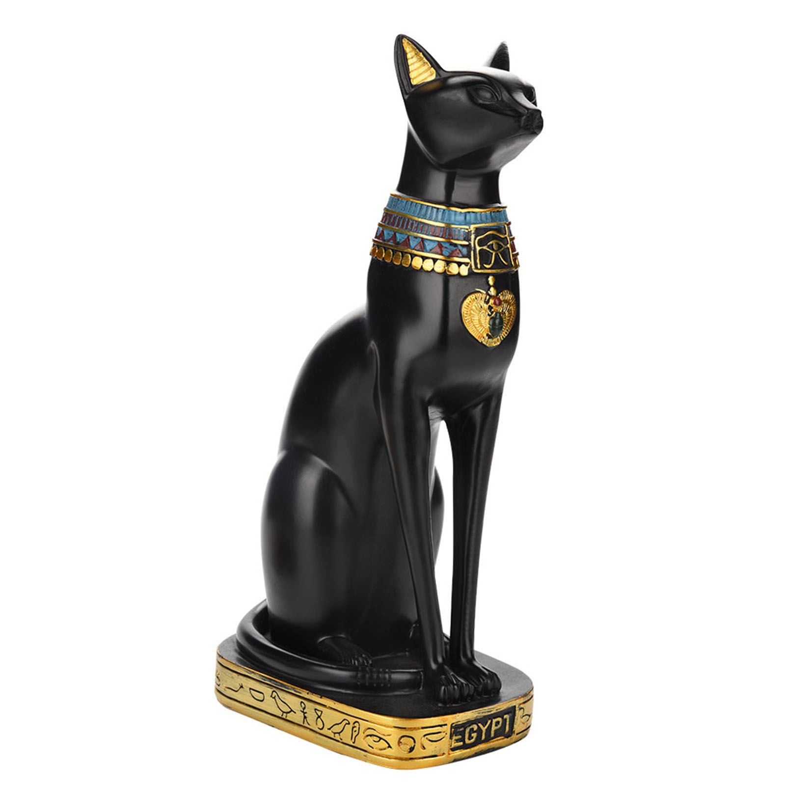 Egyptian Cat Resin Statue Figurine Household Room Ornament Crafts Gifts Home view 2