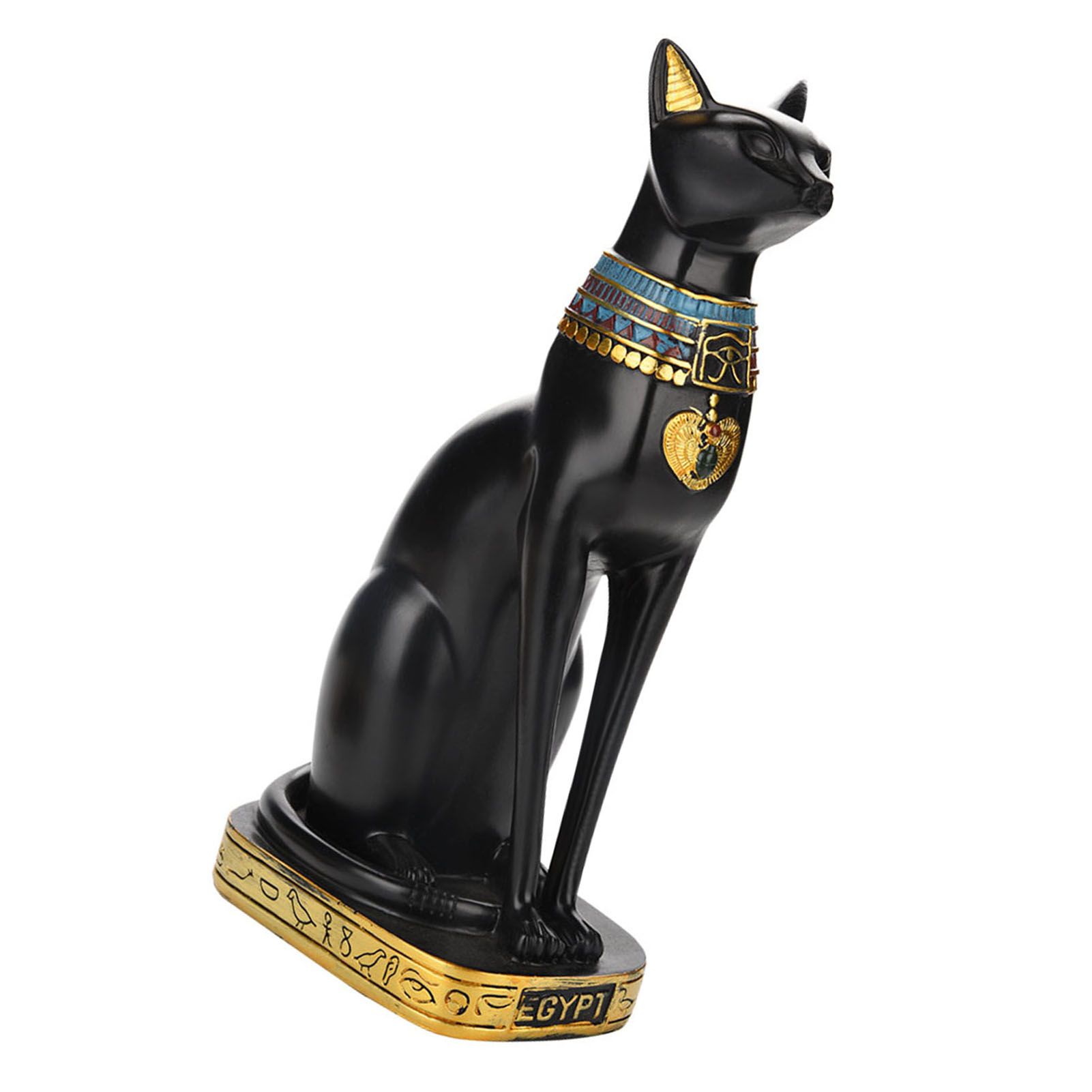 Egyptian Cat Resin Statue Figurine Household Room Ornament Crafts Gifts Home view 6