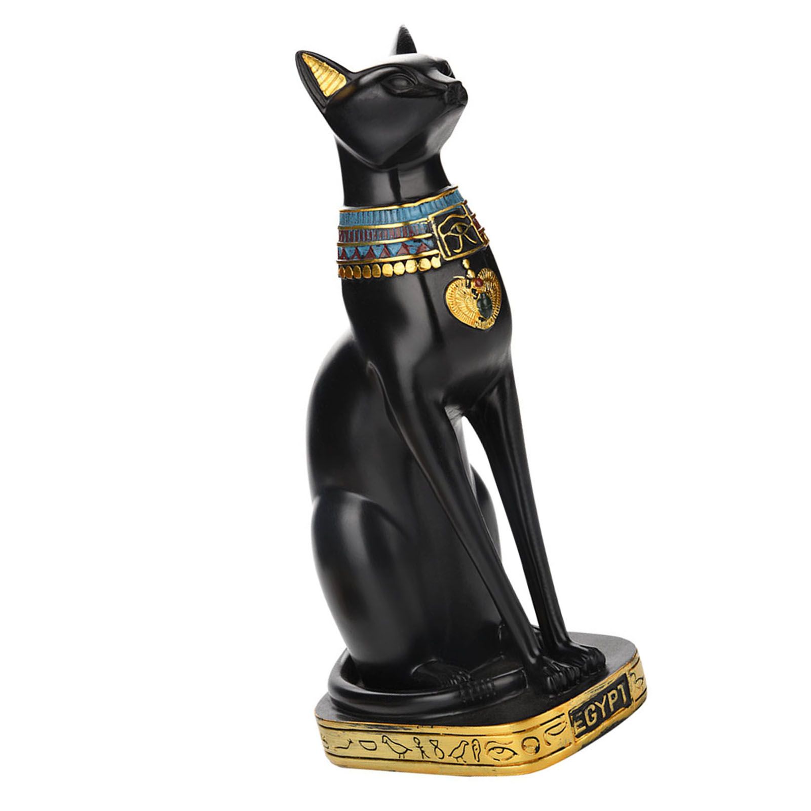Egyptian Cat Resin Statue Figurine Household Room Ornament Crafts Gifts Home view 7