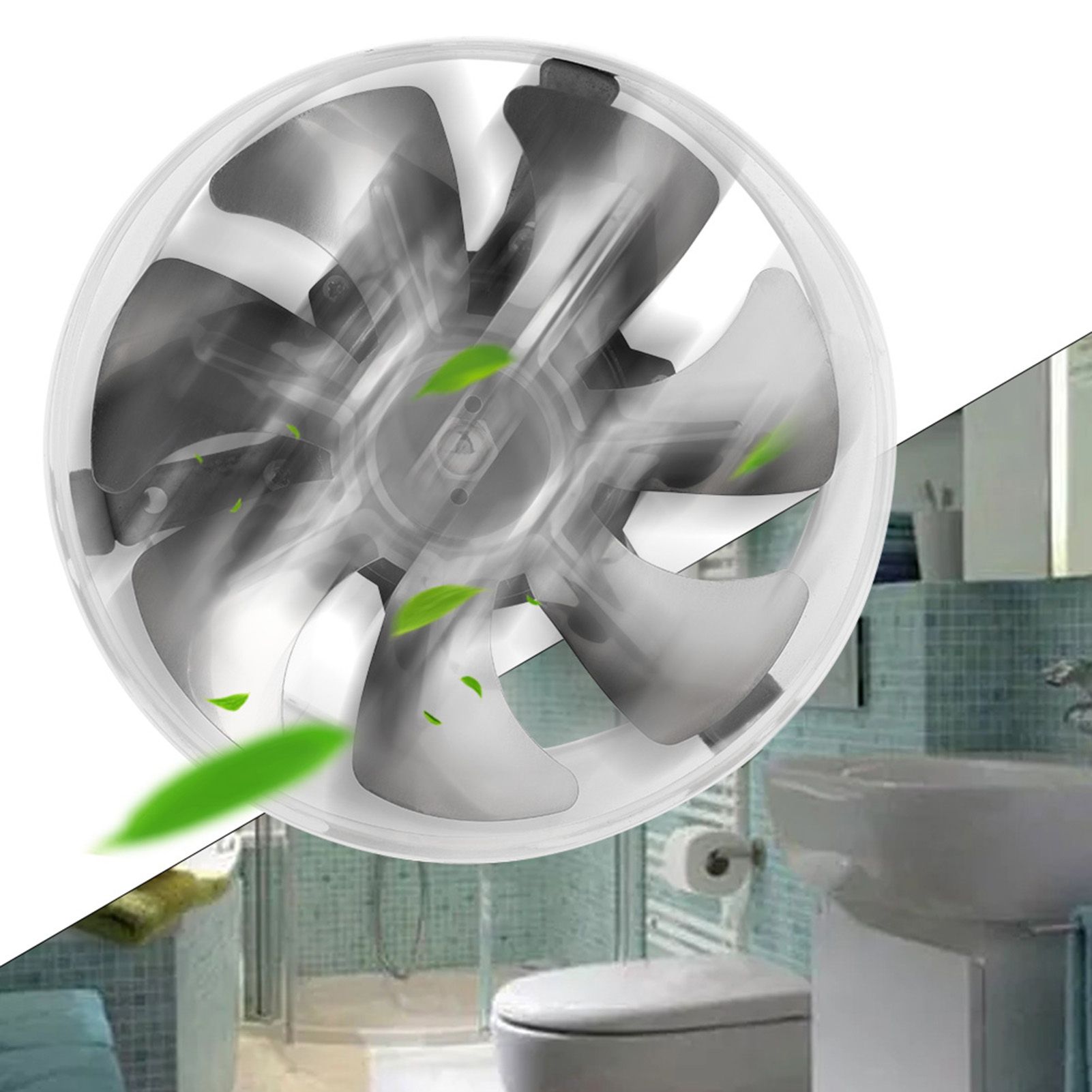 42W 220V Wall Mounted Exhaust Fan Low Noise Home Bathroom Kitchen Garage Air view 3