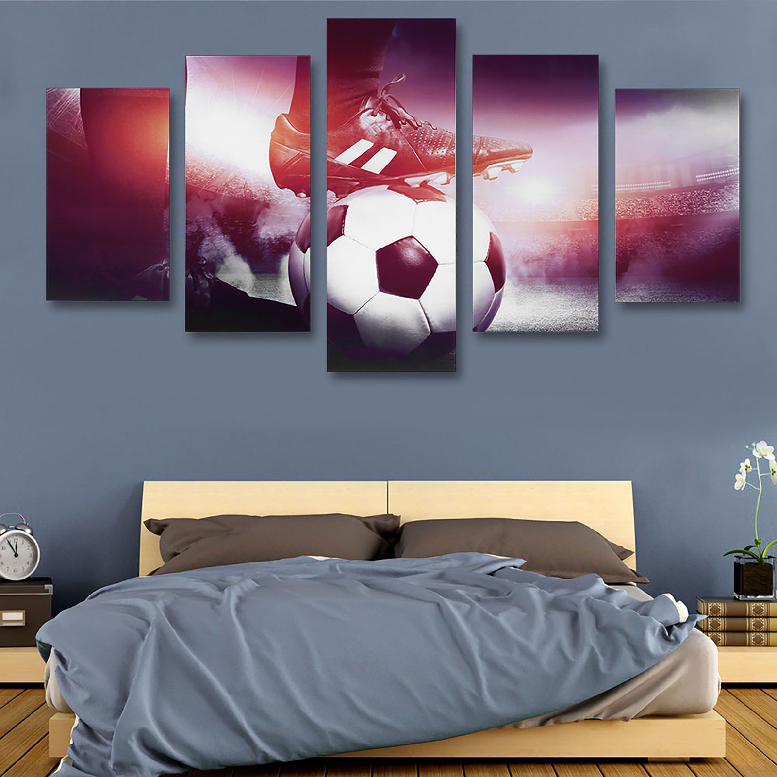 Football Sports Canvas Painting 5 Panels Printed Picture Wall Art Home Office view 7