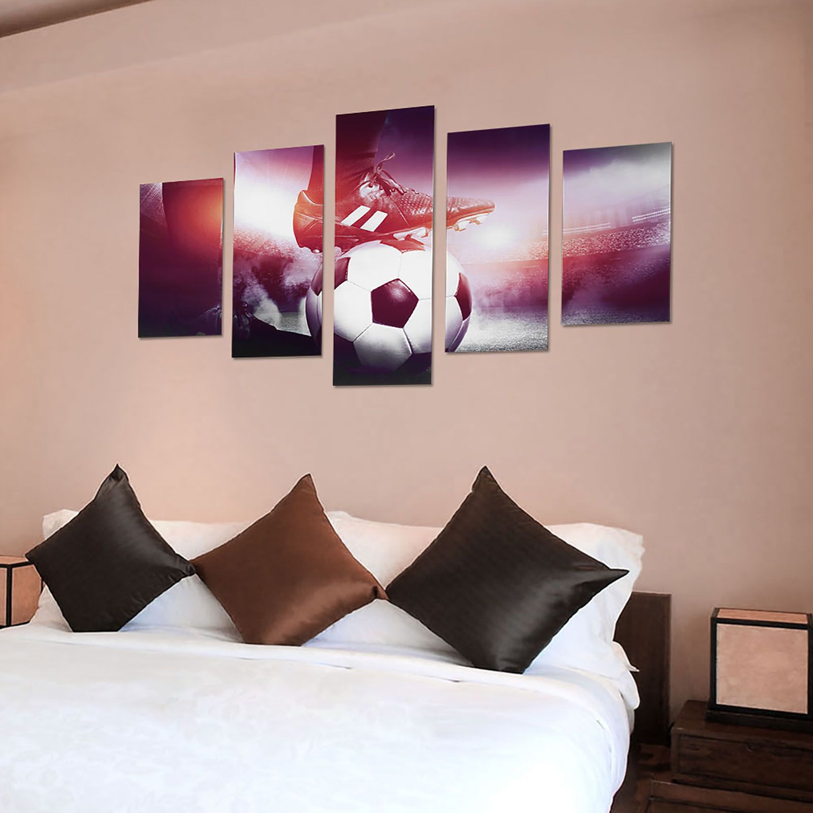 Football Sports Canvas Painting 5 Panels Printed Picture Wall Art Home Office view 8
