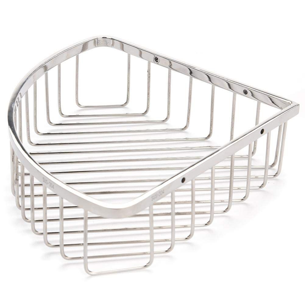 Stainless Steel Bathroom Shower Corner Basket Storage Shelf Wall Mounted view 4