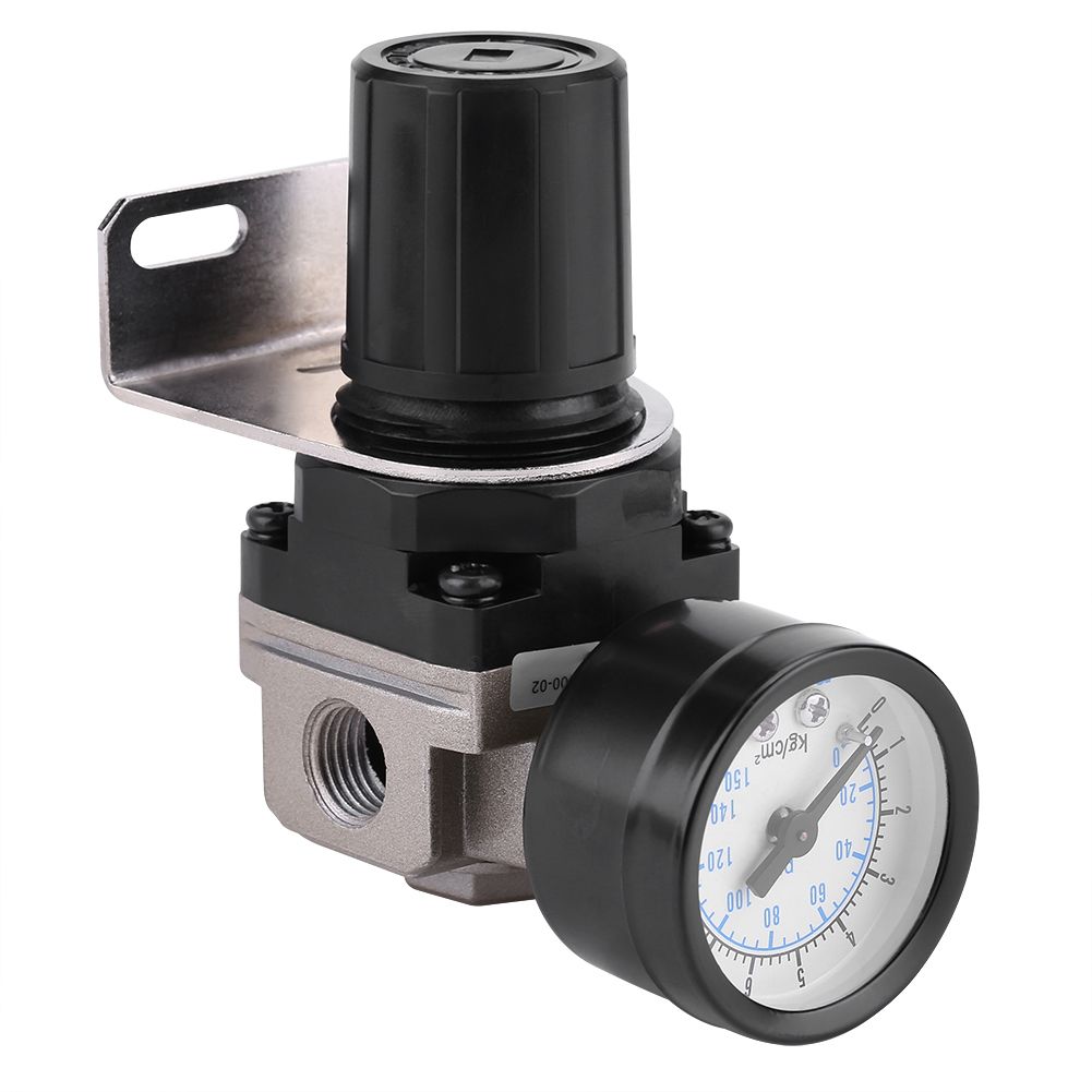 Pneumatic Regulator Adjustable Air Pressure Compressor Control Valve Gauge view 5