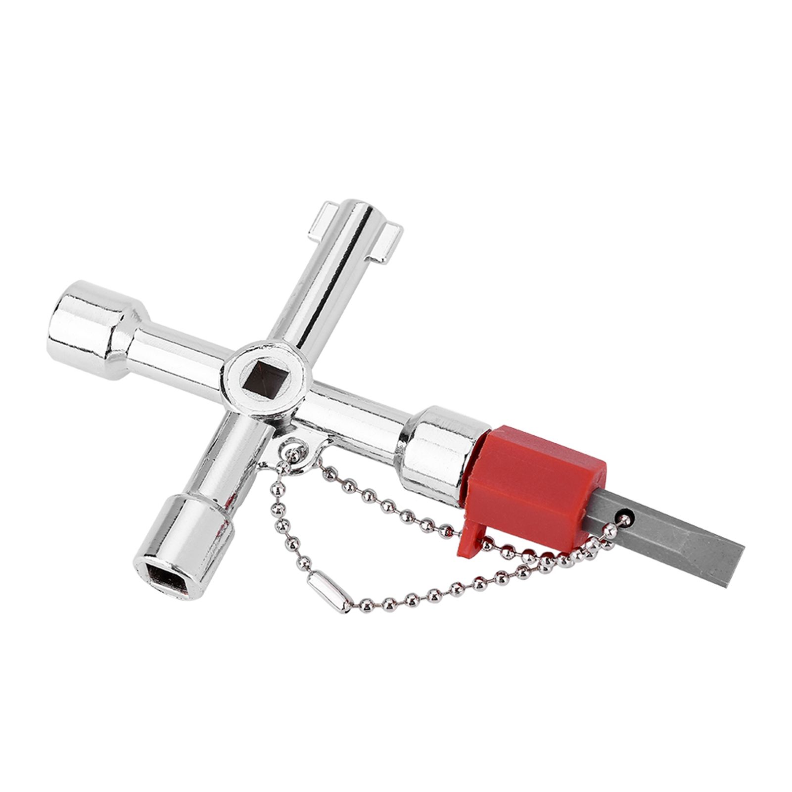 4 Way Multi functional Universal Cross Key with Bit Zinc Alloy Plumbers view 3