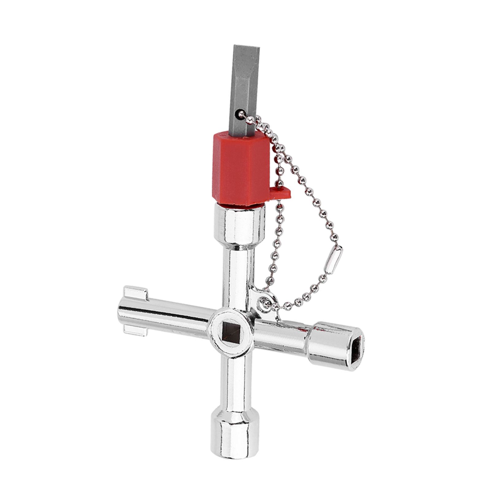 4 Way Multi functional Universal Cross Key with Bit Zinc Alloy Plumbers view 4