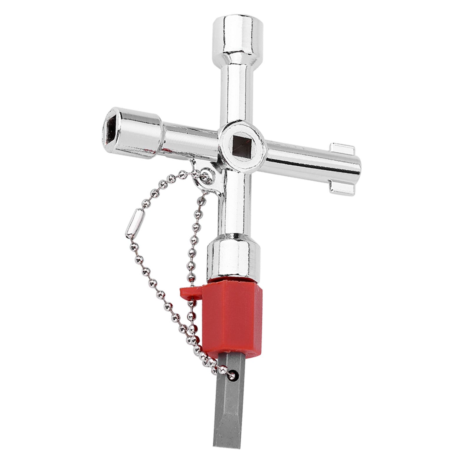 4 Way Multi functional Universal Cross Key with Bit Zinc Alloy Plumbers view 5