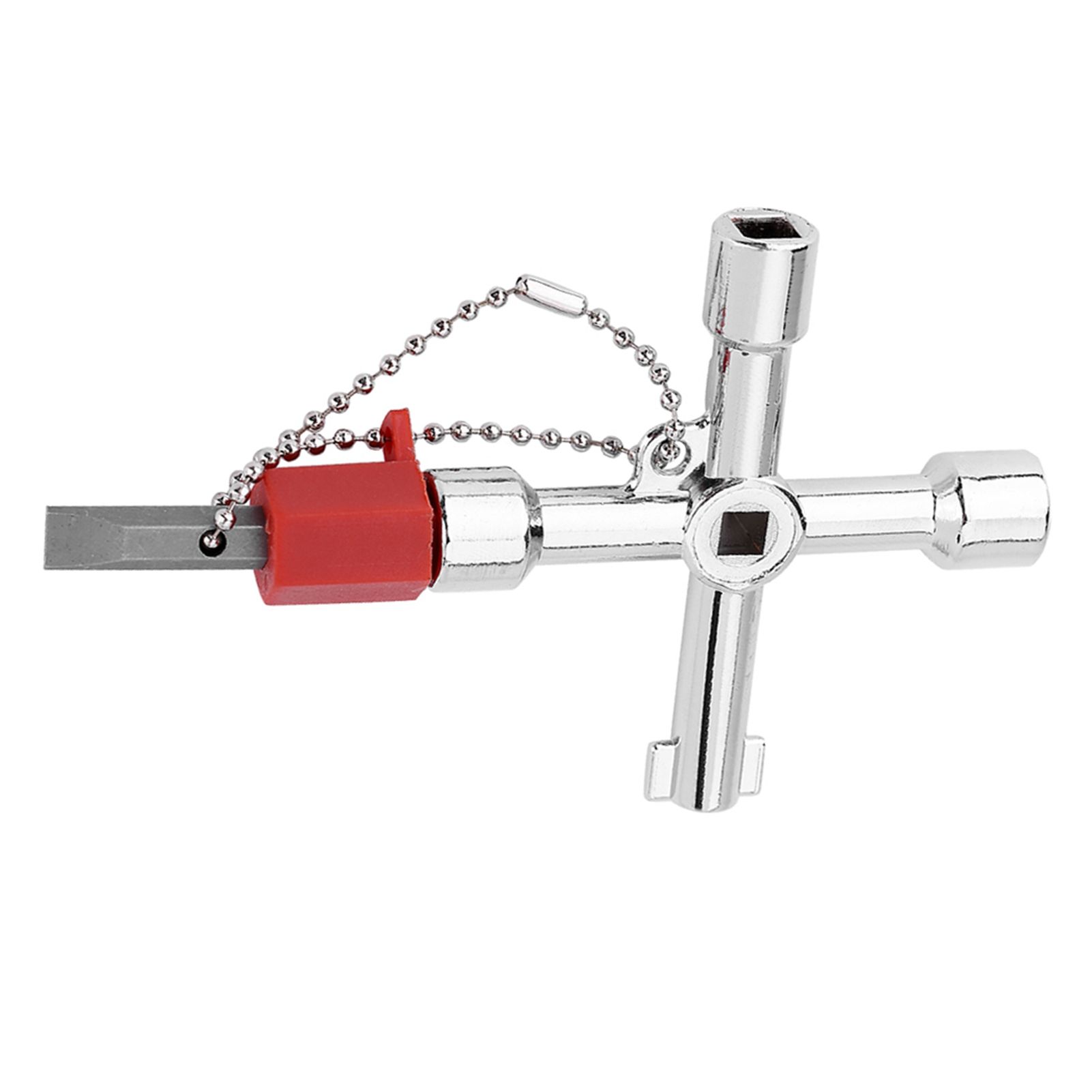 4 Way Multi functional Universal Cross Key with Bit Zinc Alloy Plumbers view 7