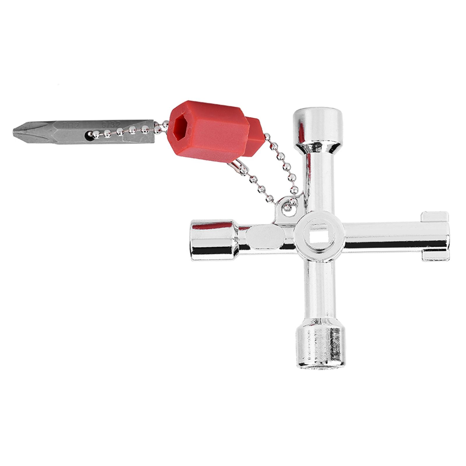 4 Way Multi functional Universal Cross Key with Bit Zinc Alloy Plumbers view 10