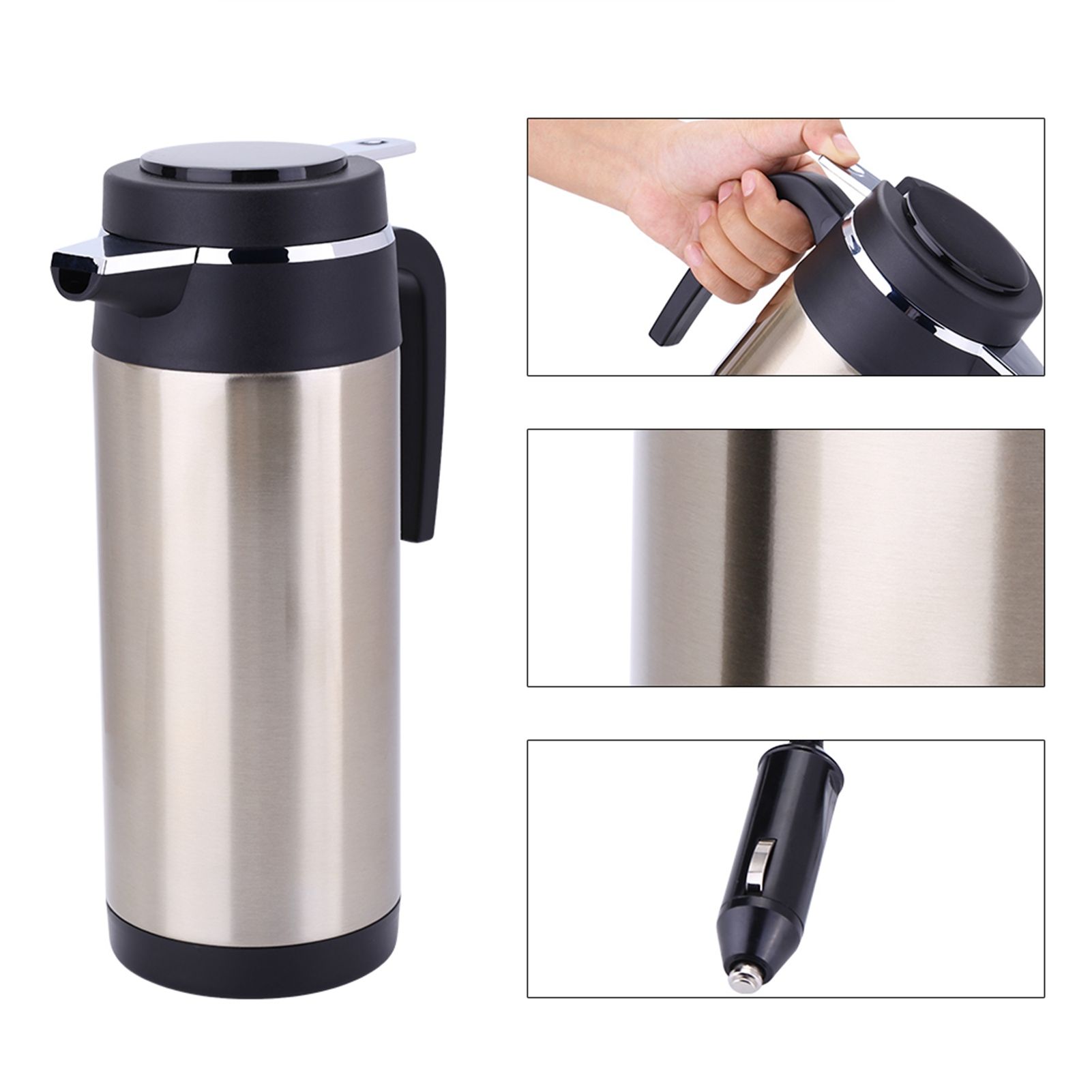850ml 24V Travel Car Kettle Cigarette Lighter Socket Water Heater Bottle for view 12
