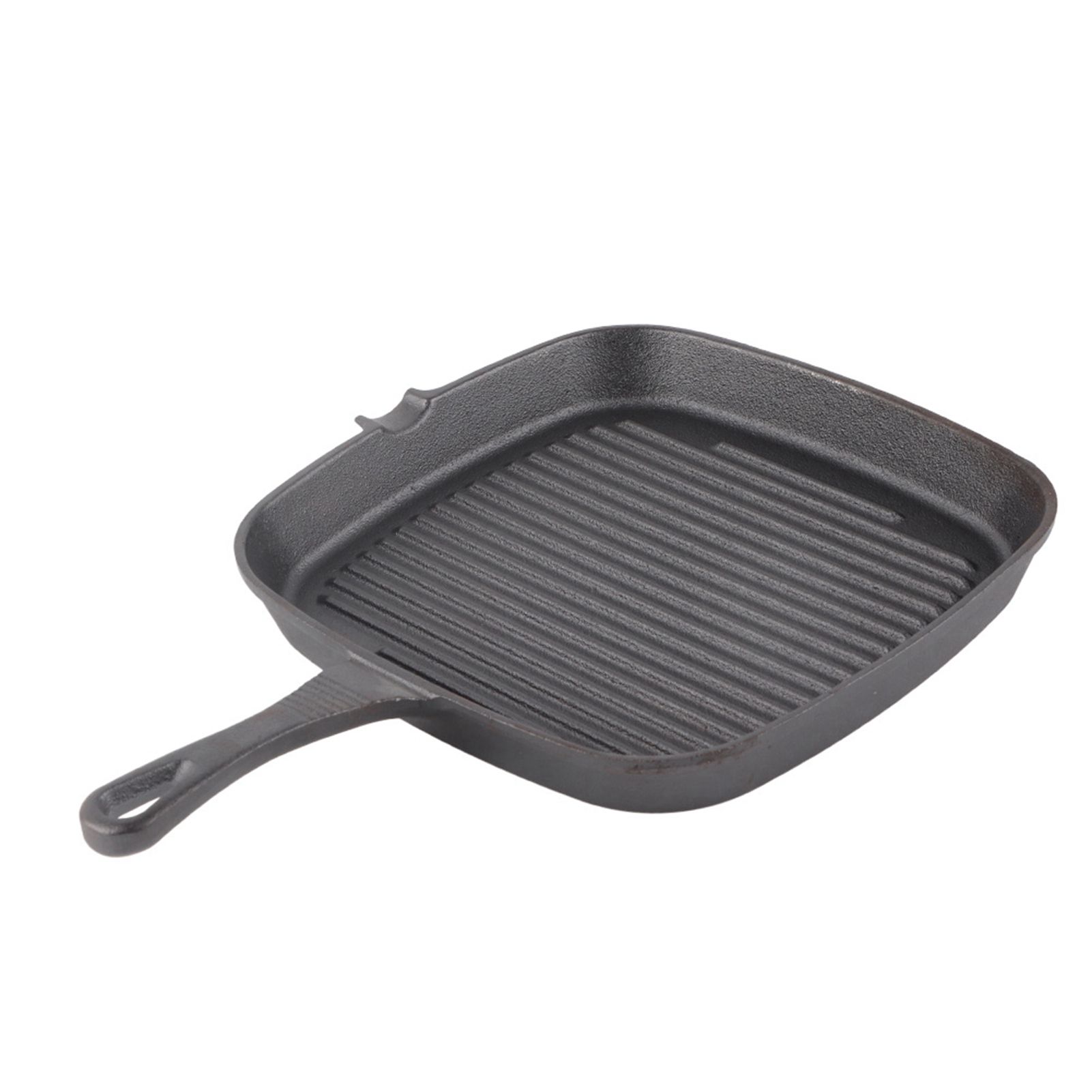 Cast Iron Steak Frying Pan Food Meals Gas Induction Cooker Cooking Pot Kitchen view 2