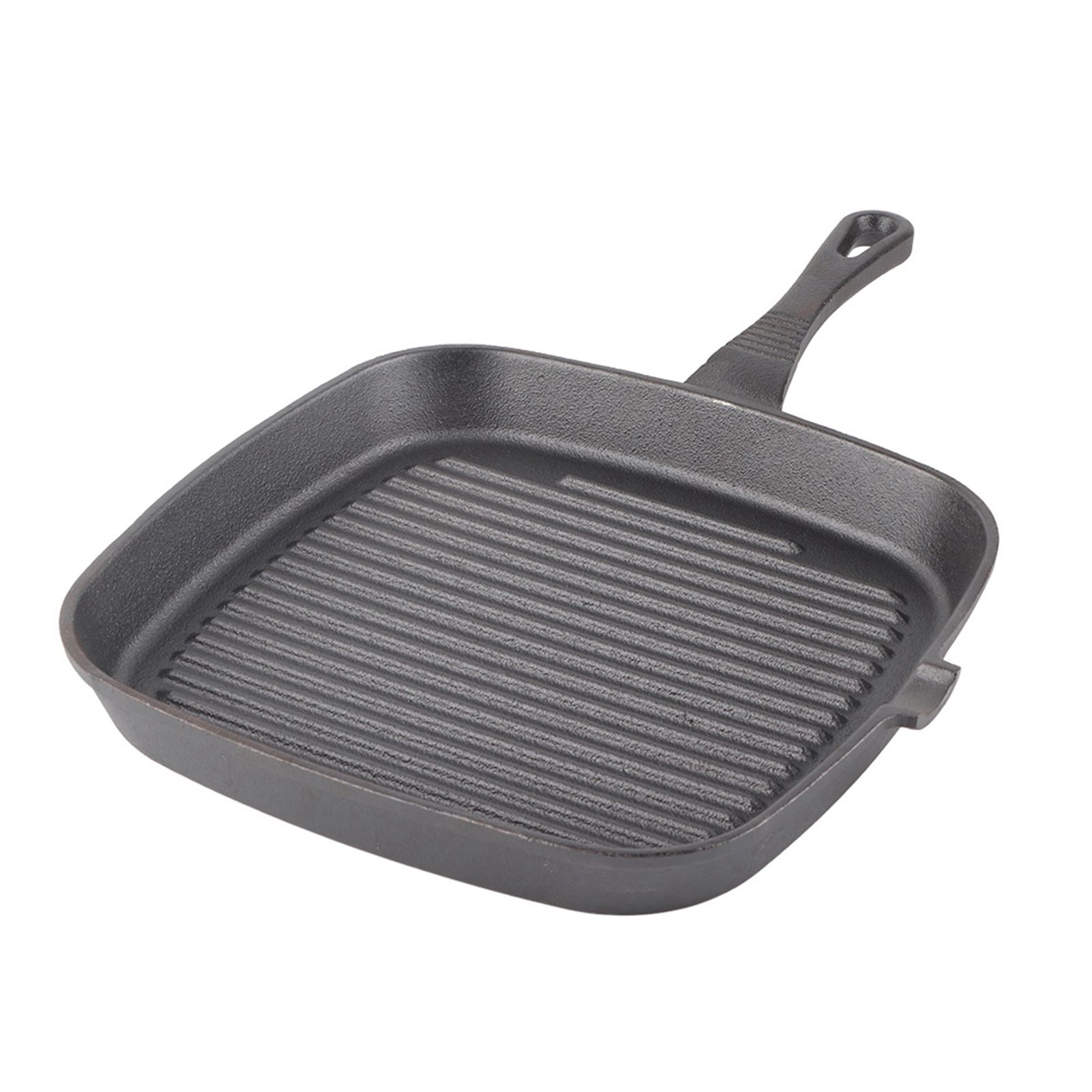 Cast Iron Steak Frying Pan Food Meals Gas Induction Cooker Cooking Pot Kitchen view 6