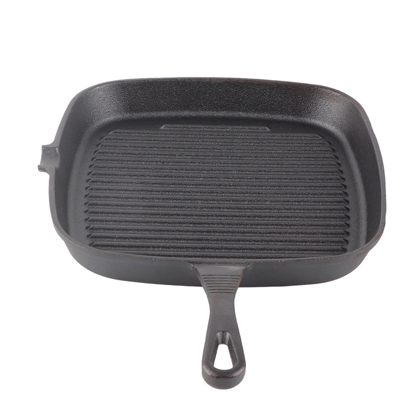 Cast Iron Steak Frying Pan Food Meals Gas Induction Cooker Cooking Pot Kitchen view 10