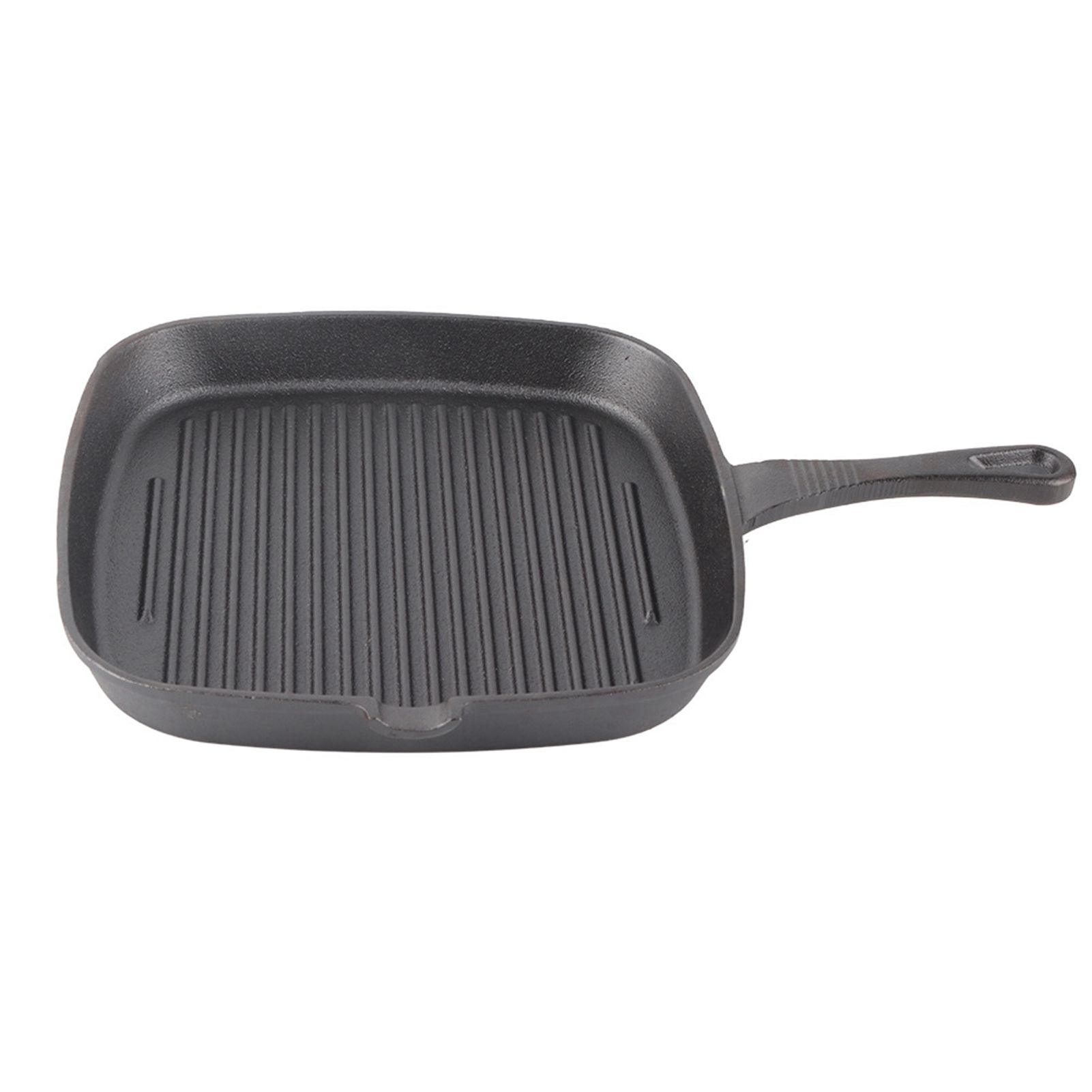 Cast Iron Steak Frying Pan Food Meals Gas Induction Cooker Cooking Pot Kitchen view 12