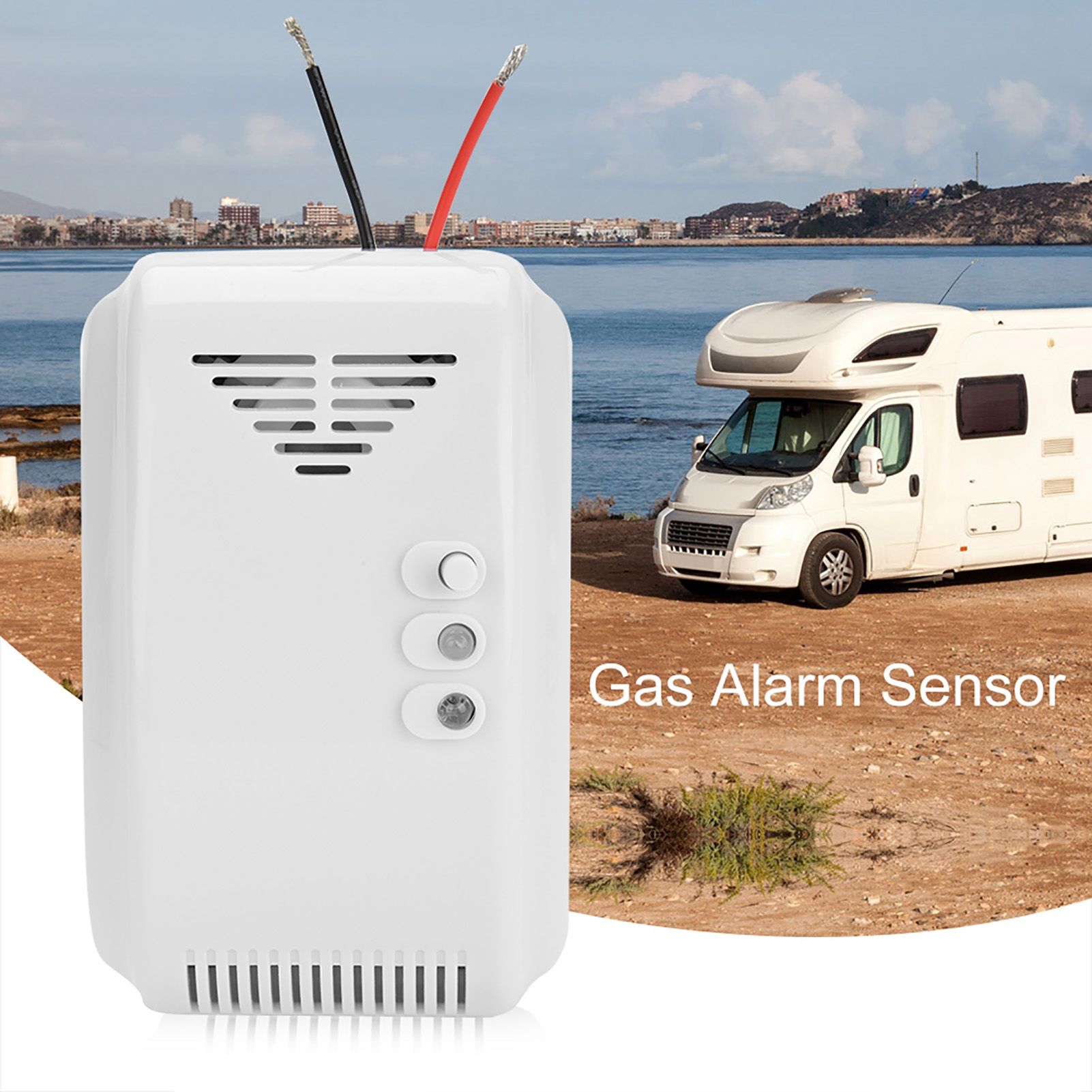 Natural Gas Alarm Sensor Propane Butane LPG Natural Motor Home Marine 12V