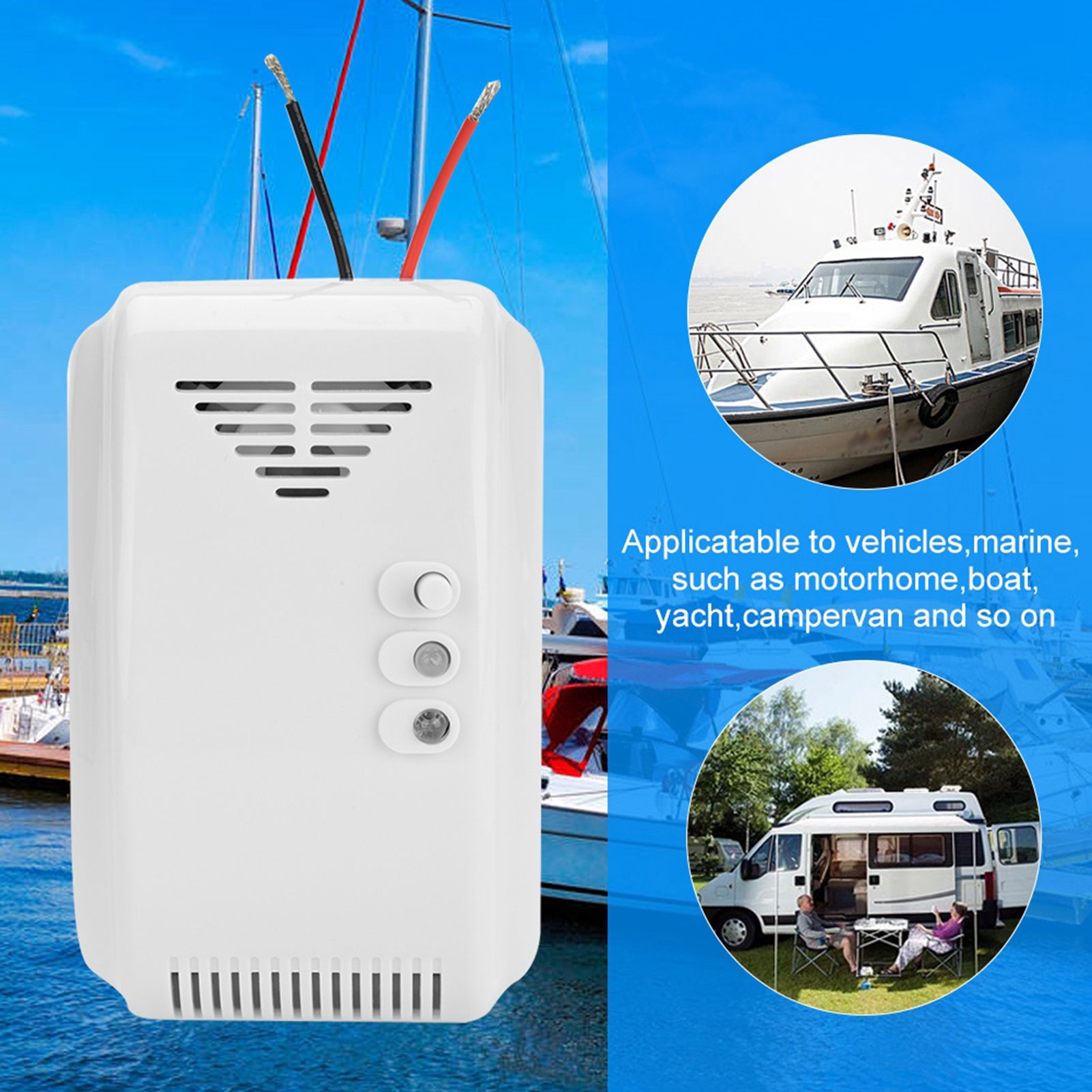 Combustible Gas Leak Alarm Sensor Propane Butane LPG Natural Motor Home Safety view 7