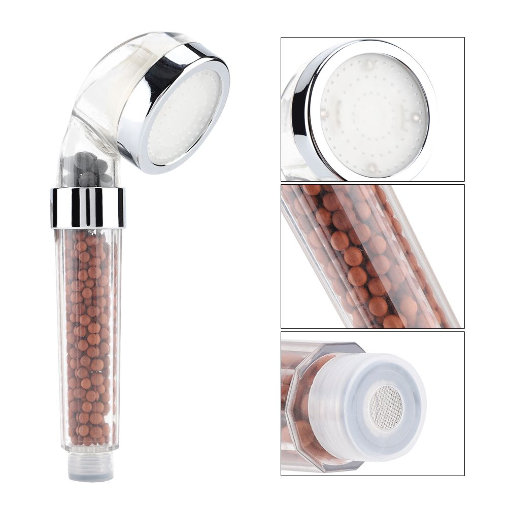 Water Powered LED Light Bathroom Handheld Shower Spray Head with Anion view 5