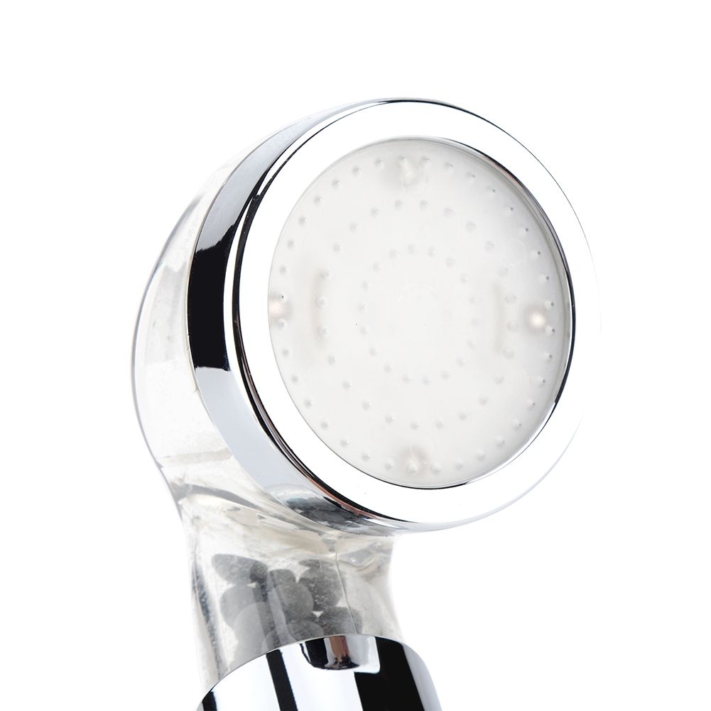 Water Powered LED Light Bathroom Handheld Shower Spray Head with Anion view 12