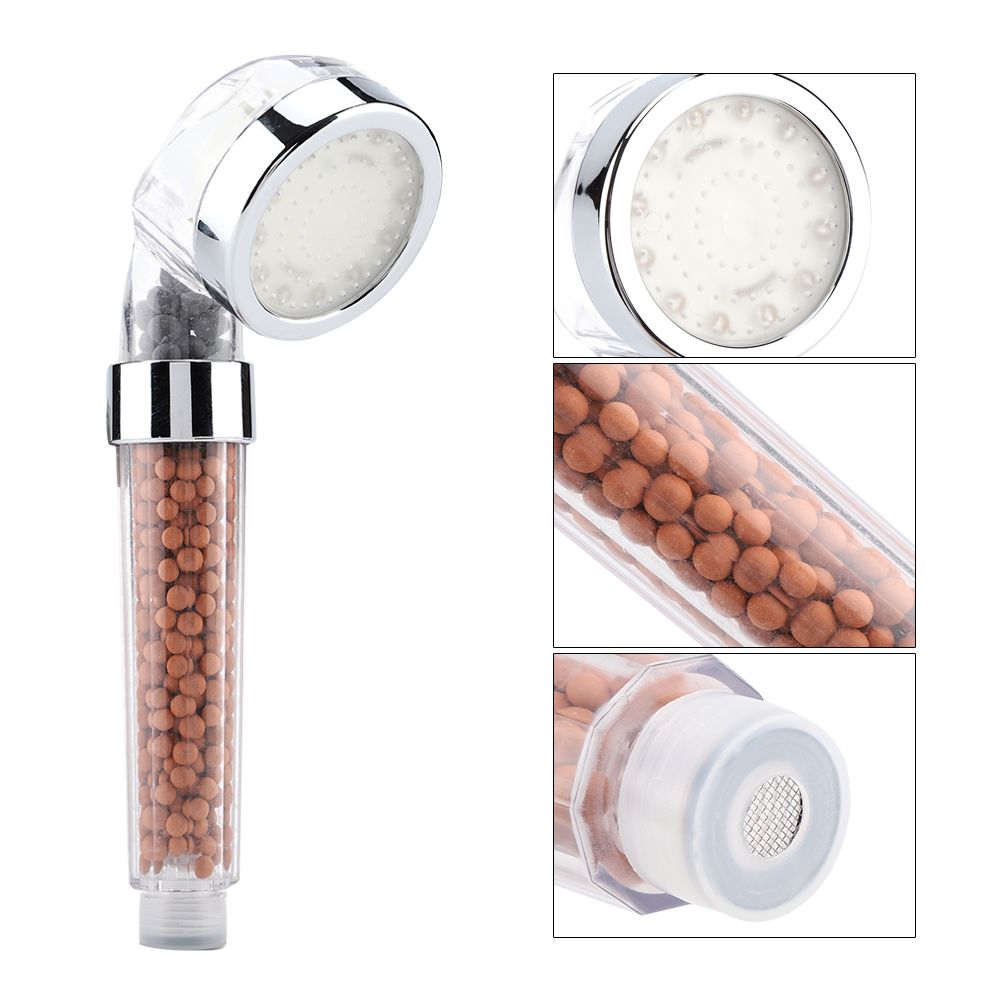 Water Powered LED Light Bathroom Handheld Shower Spray Head with Anion view 5