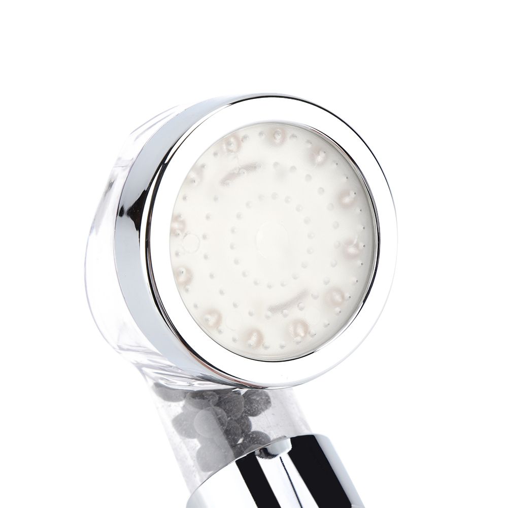 Water Powered LED Light Bathroom Handheld Shower Spray Head with Anion view 12