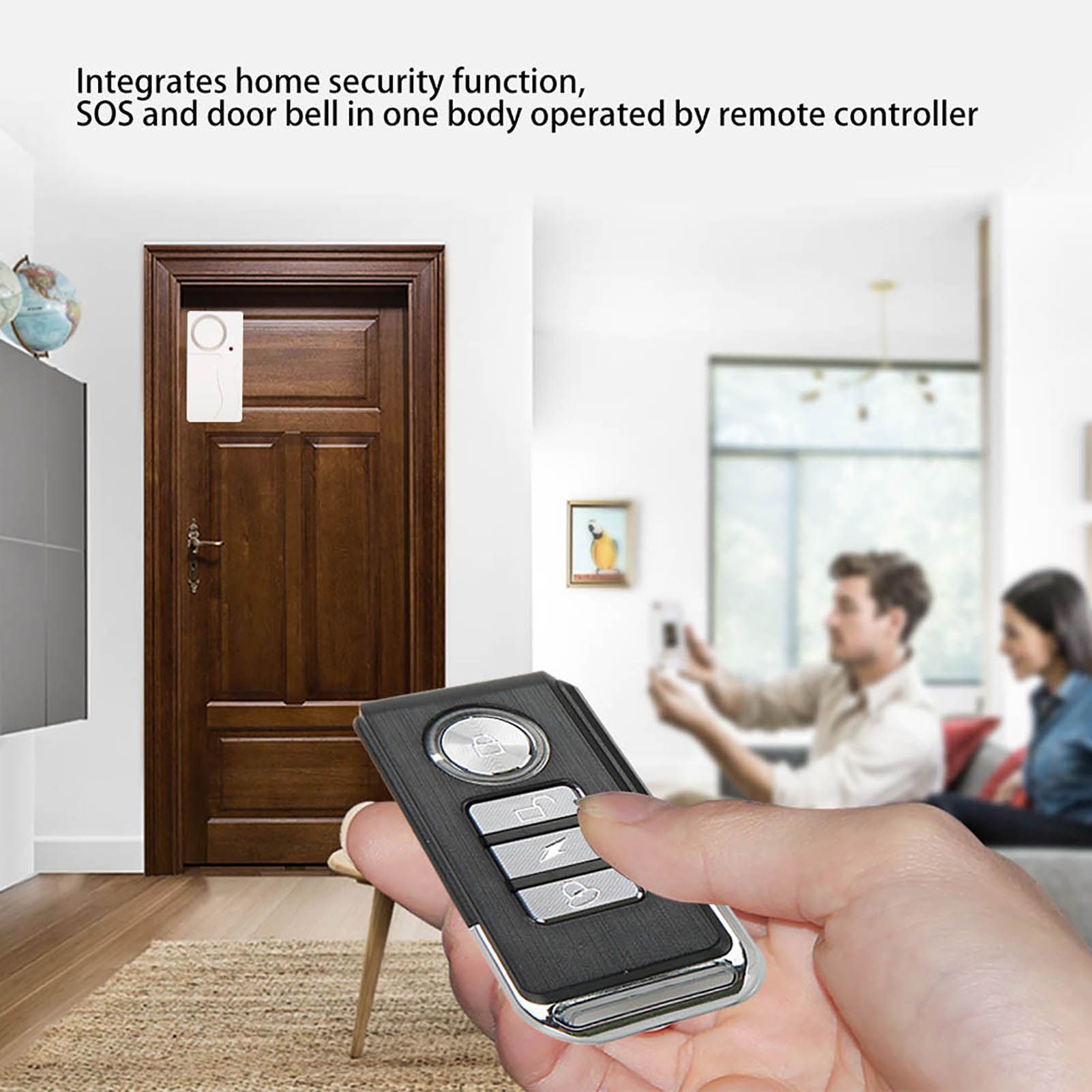 Door Window Magnetic Contacts Set Wireless Sensor Detector Switch with Remote view 3
