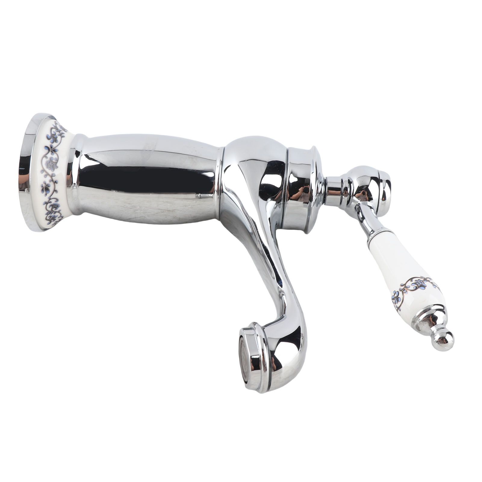 Floral Pattern Single Handle Mixer Tap Cold/Hot Water Faucet for Bathroom view 4