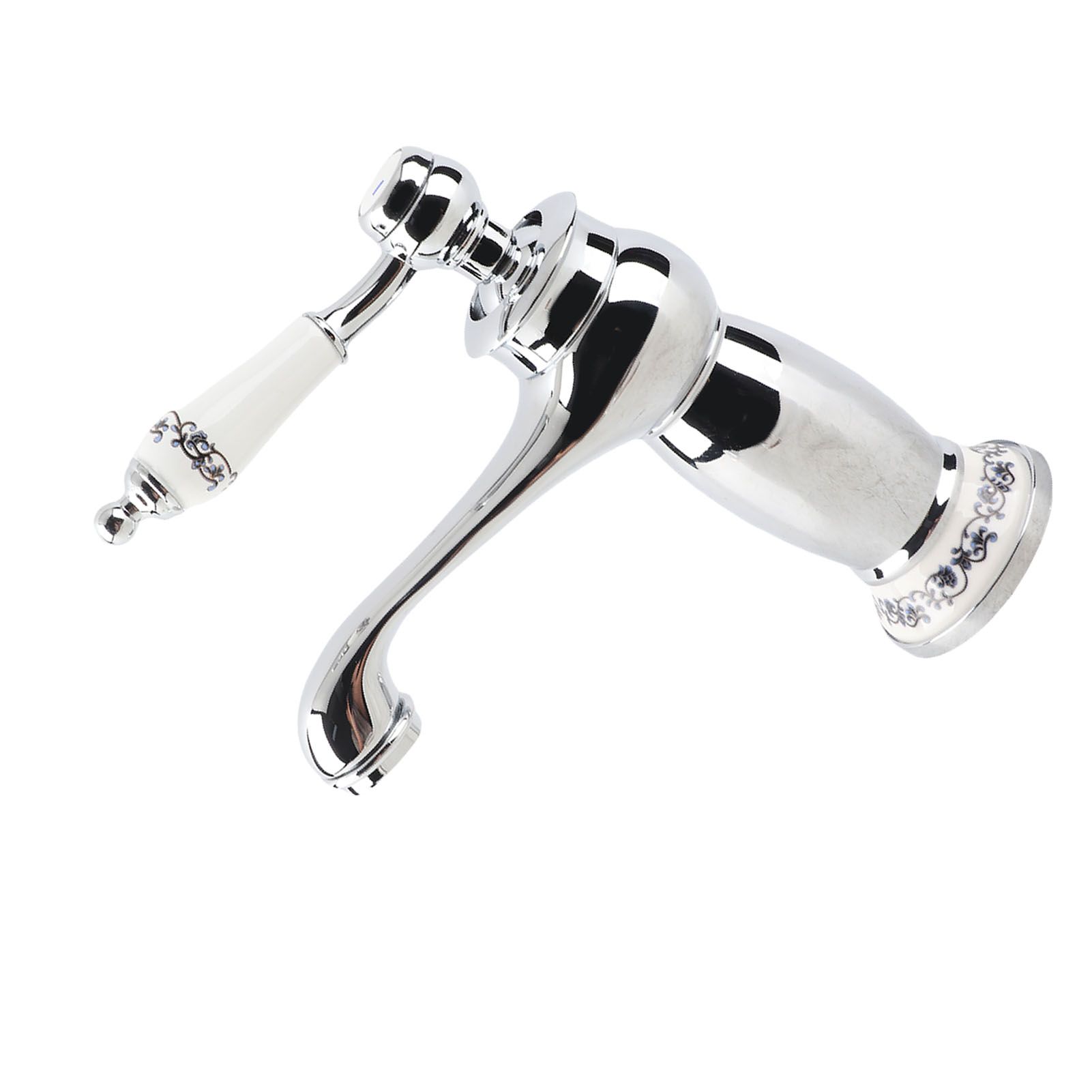 Floral Pattern Single Handle Mixer Tap Cold/Hot Water Faucet for Bathroom view 10