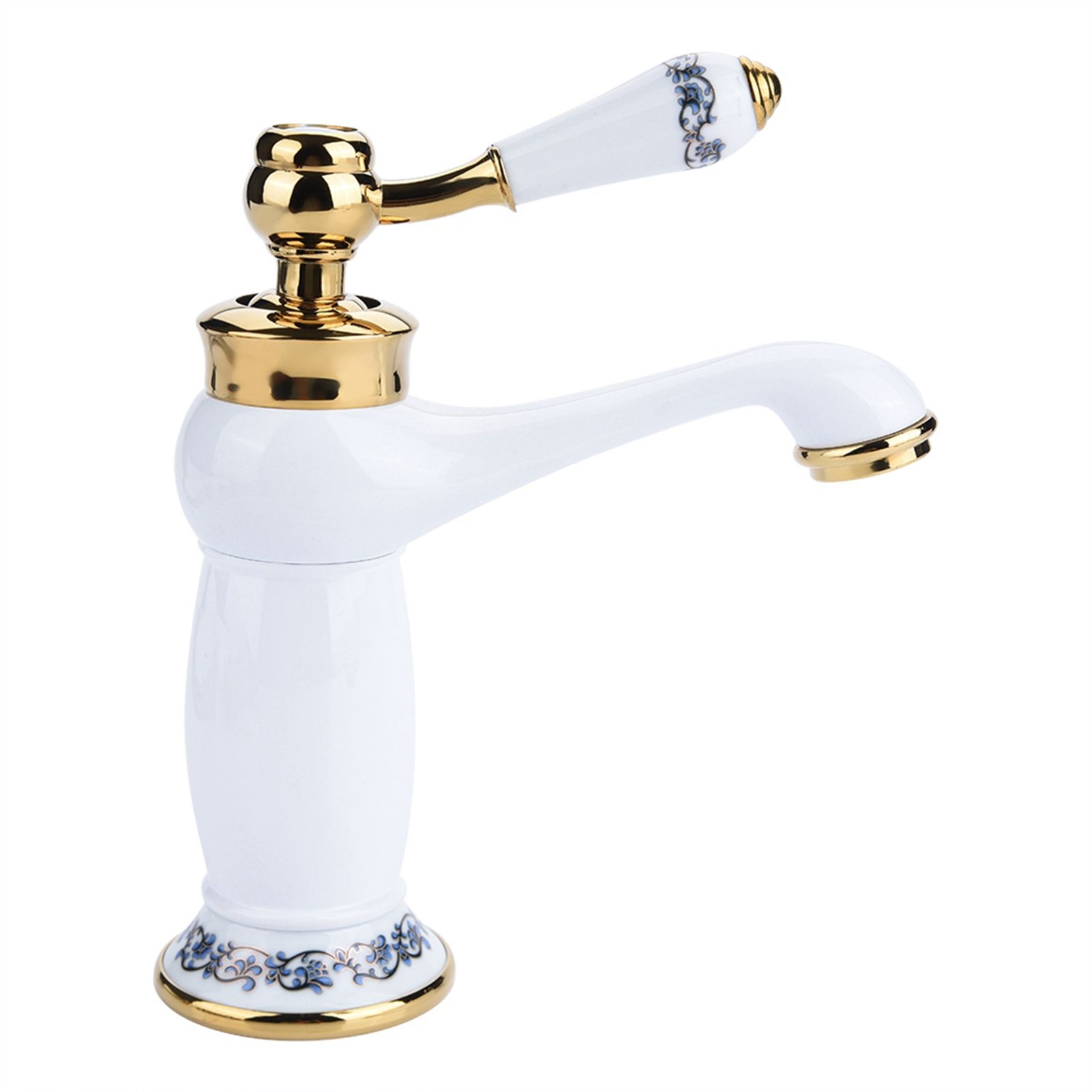 Floral Pattern Single Handle Mixer Tap Cold/Hot Water Faucet for Bathroom view 7