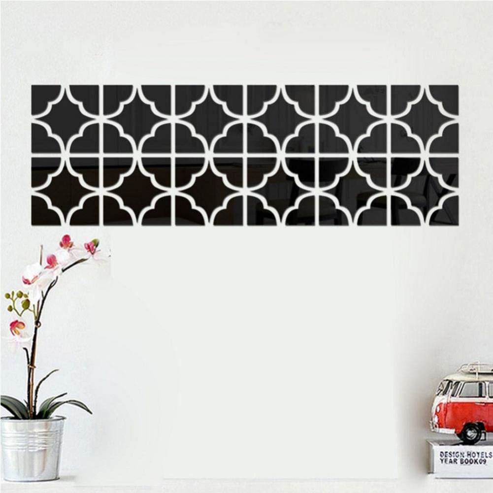 1Pc Stereo Acrylic Mirror Wall Stickers Bedroom TV Backdrop Wall — image 1