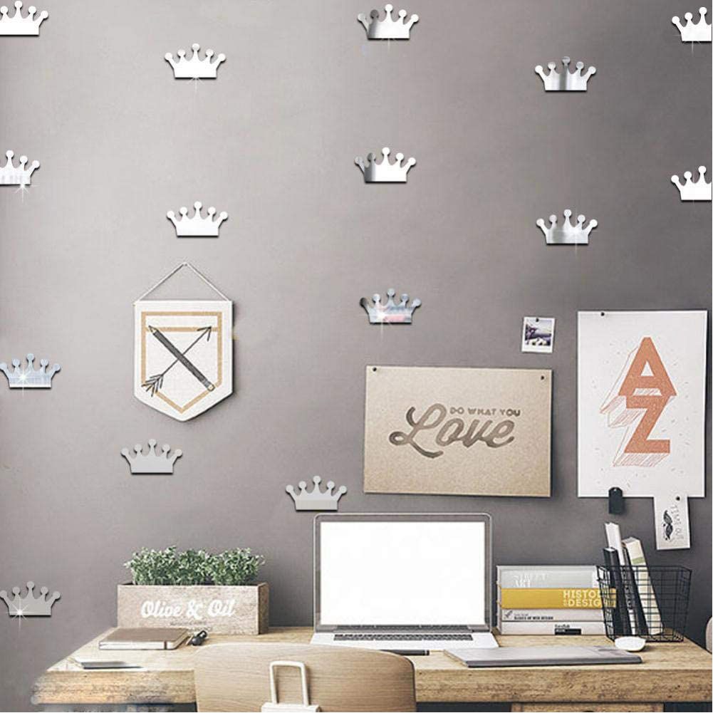 Cute Novel Wall Stickers Bedroom Living Room Backdrop Wall Decoration(Silver view 2