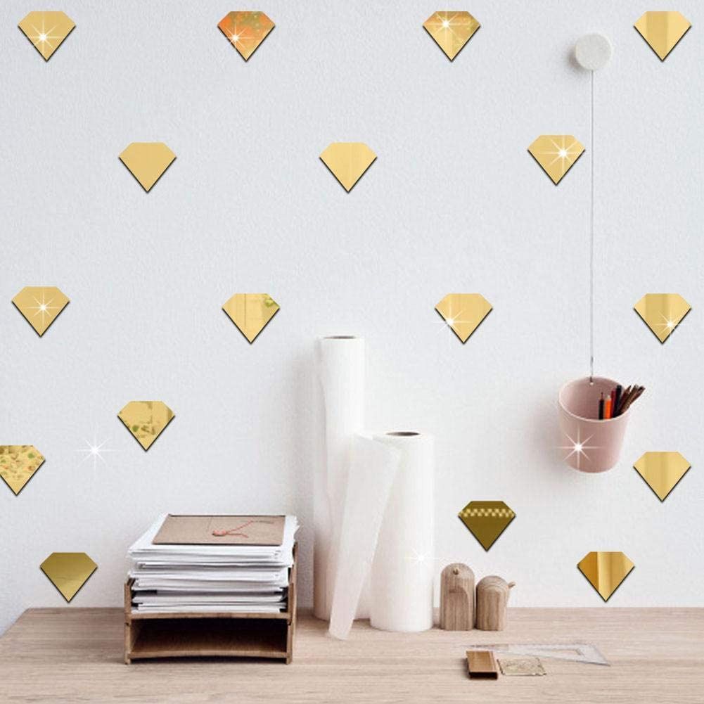 Cute Novel Wall Stickers Bedroom Living Room Backdrop Wall Decoration(Golden view 2