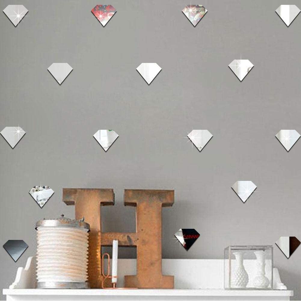 Cute Novel Wall Stickers Bedroom Living Room Backdrop Wall Decoration(Silver view 2