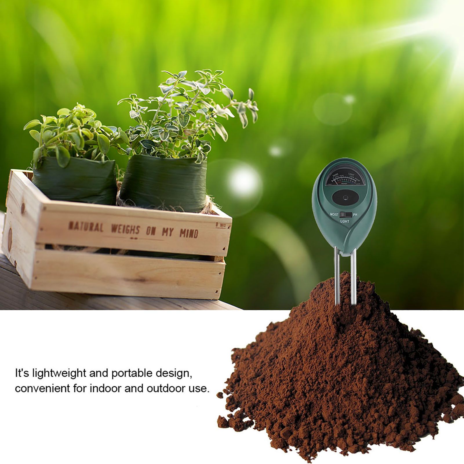 3 in 1 Moisture Sensor Meter Soil Water Monitor Hydrometer Farming Plant view 3