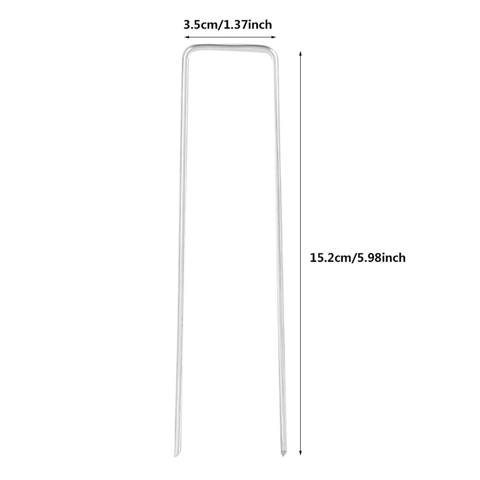 100Pcs Stainless Steel Ground Garden Staple Pins Weed Barrier Fabric Stake view 6