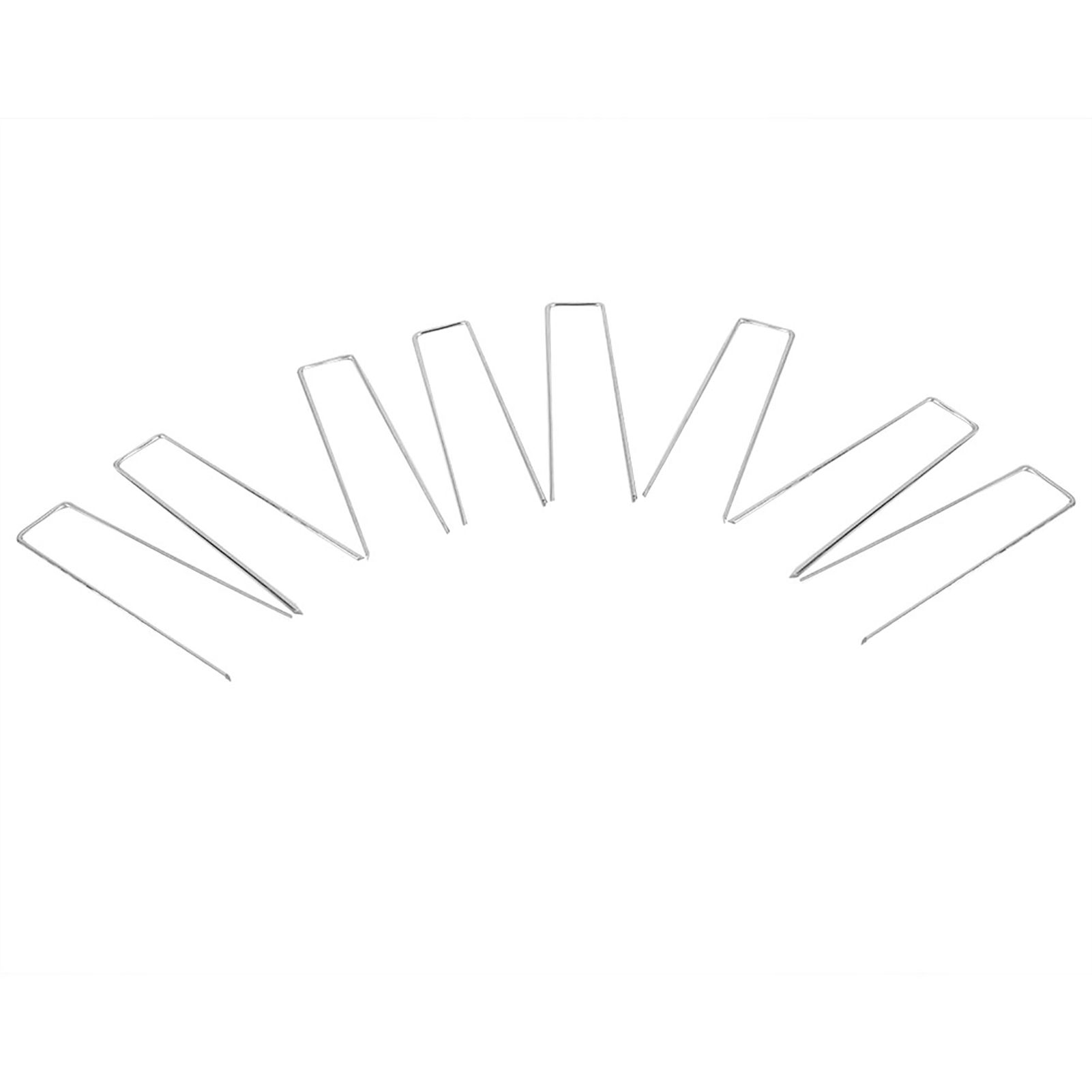 100Pcs Stainless Steel Ground Garden Staple Pins Weed Barrier Fabric Stake view 8