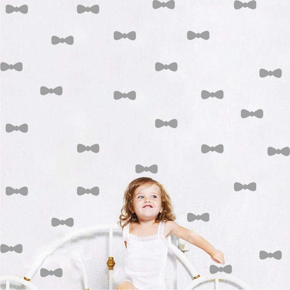 Lovely Bow Tie Pattern Wall Decal Sticker for Children Room Bedroom Art view 2