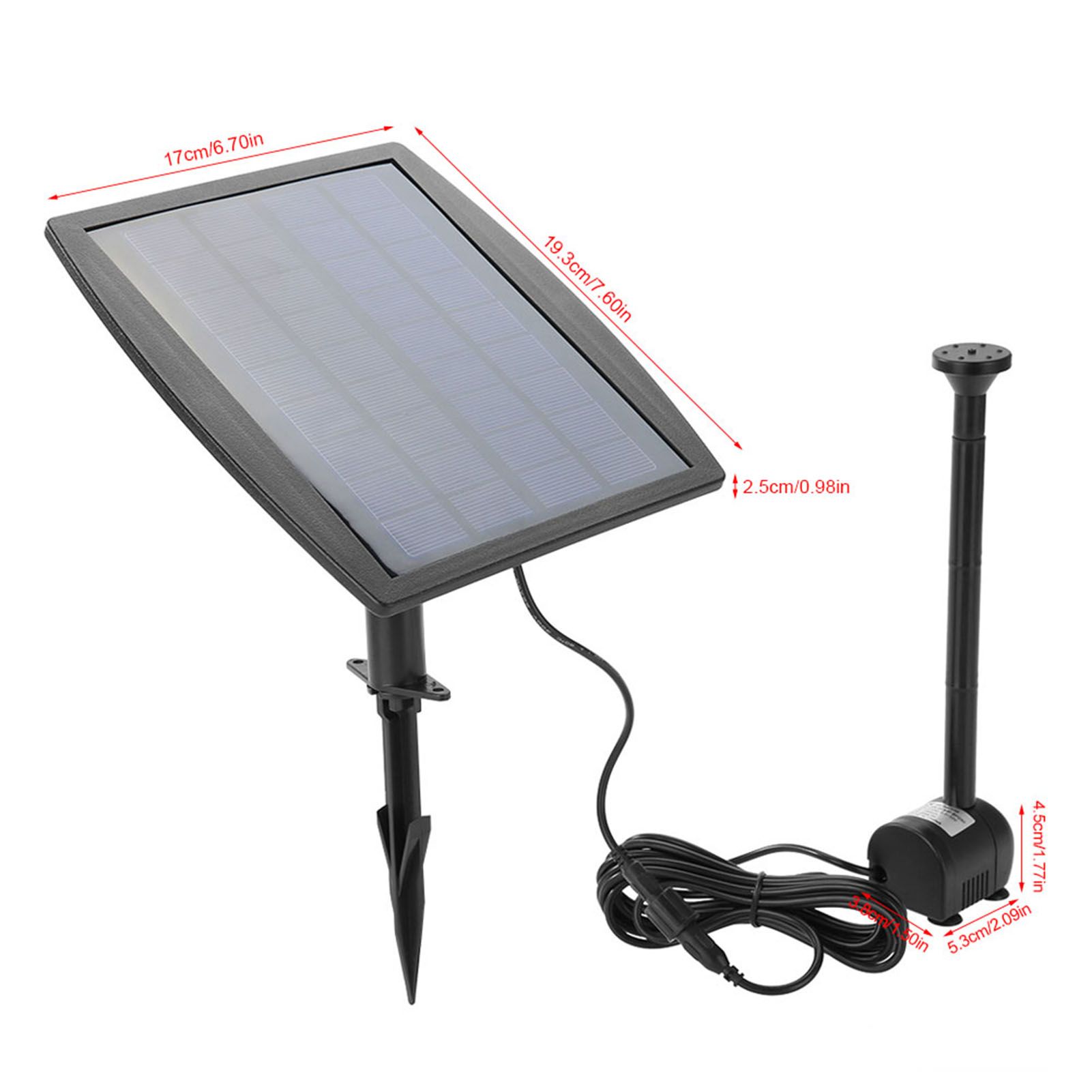 2.5W Solar Powered Fountain Water Pump for Pool Pond Garden Plants Aquarium view 10