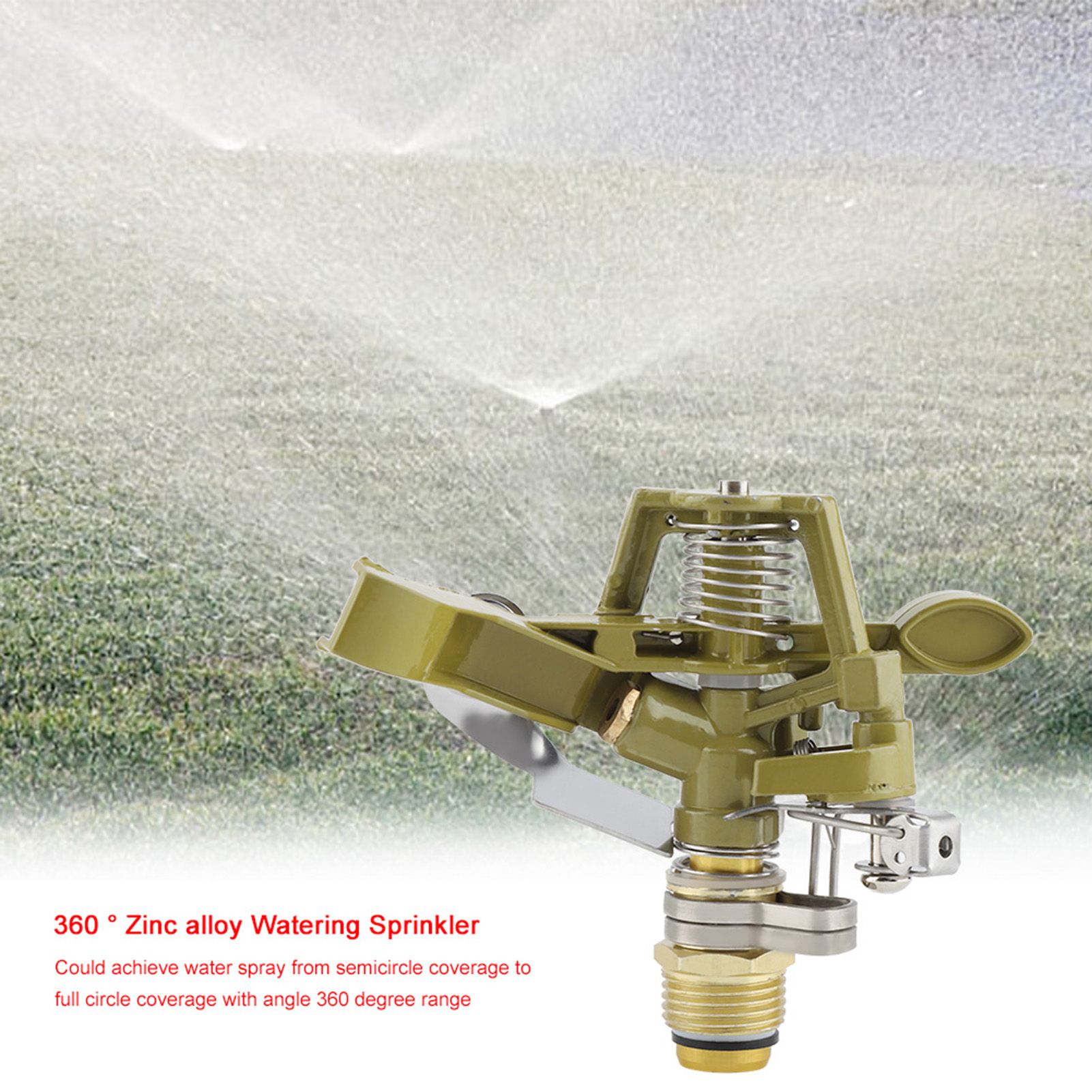 360 ° Zinc Alloy Ground Insert Zinc Sprink Water Watering Sprinkler Sprayer