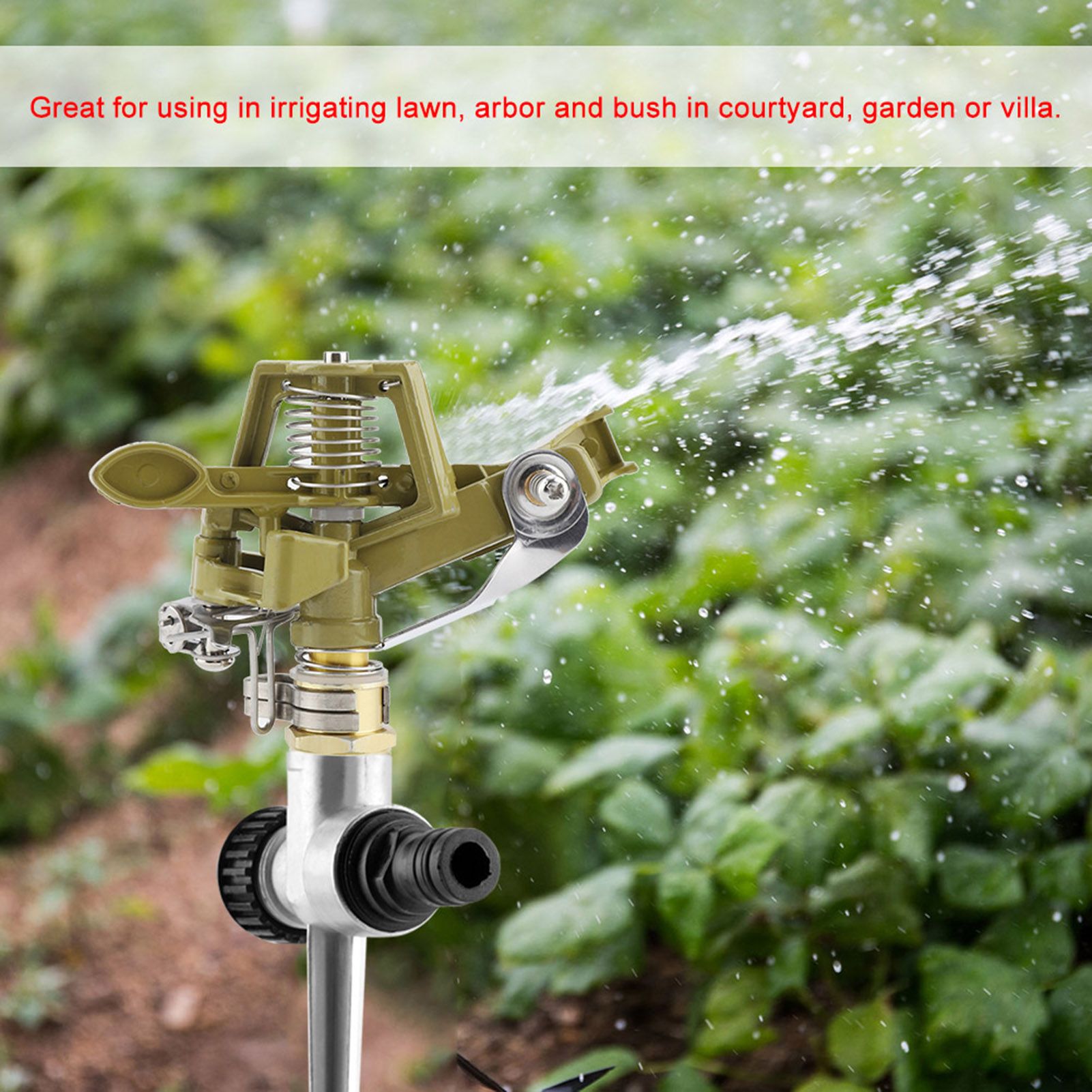 360 ° Zinc Alloy Ground Insert Zinc Sprink Water Watering Sprinkler Sprayer view 3