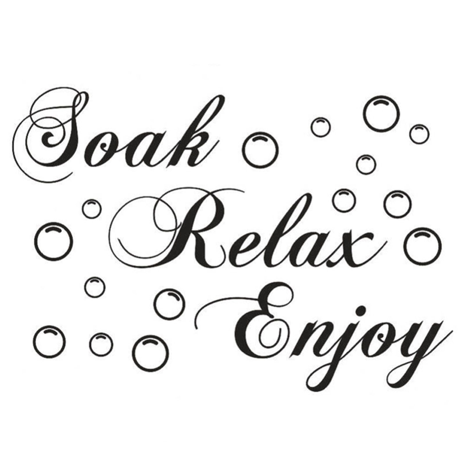 Soak Relax Enjoy Sticker Living Room Bedroom Backdrop Wall Decorative Decal view 2