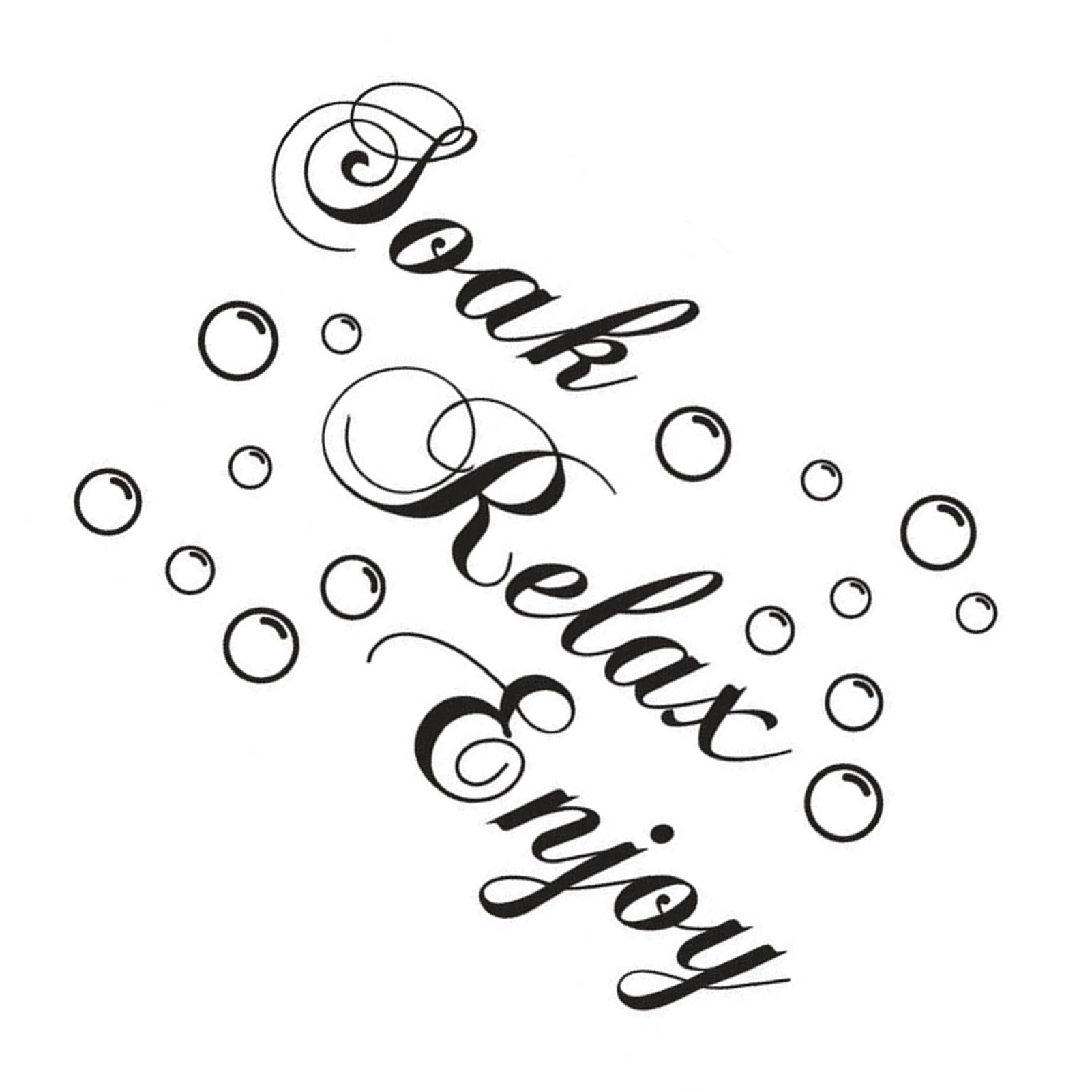 Soak Relax Enjoy Sticker Living Room Bedroom Backdrop Wall Decorative Decal view 4