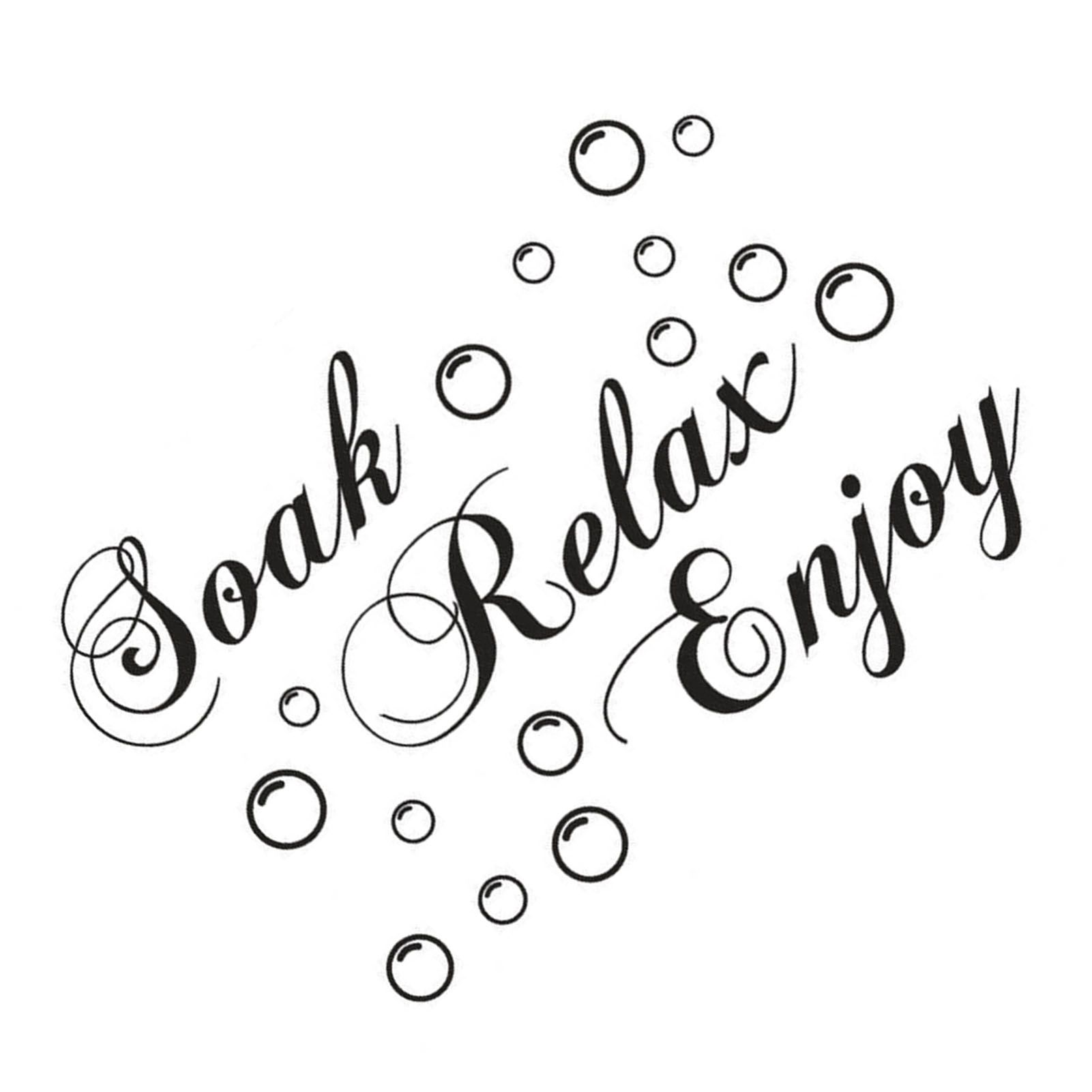 Soak Relax Enjoy Sticker Living Room Bedroom Backdrop Wall Decorative Decal view 6