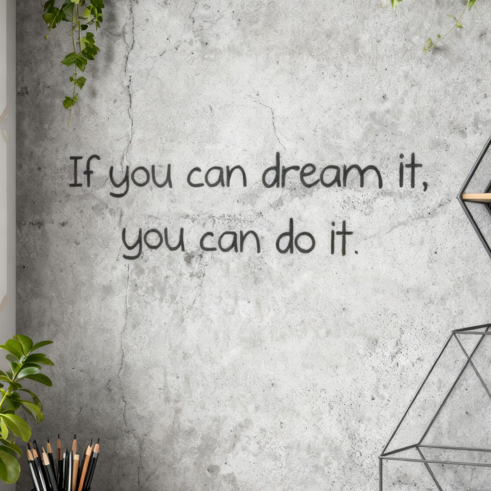 If You can Dream It Sticker Living Room Bedroom Backdrop Wall Decorative Decal view 8