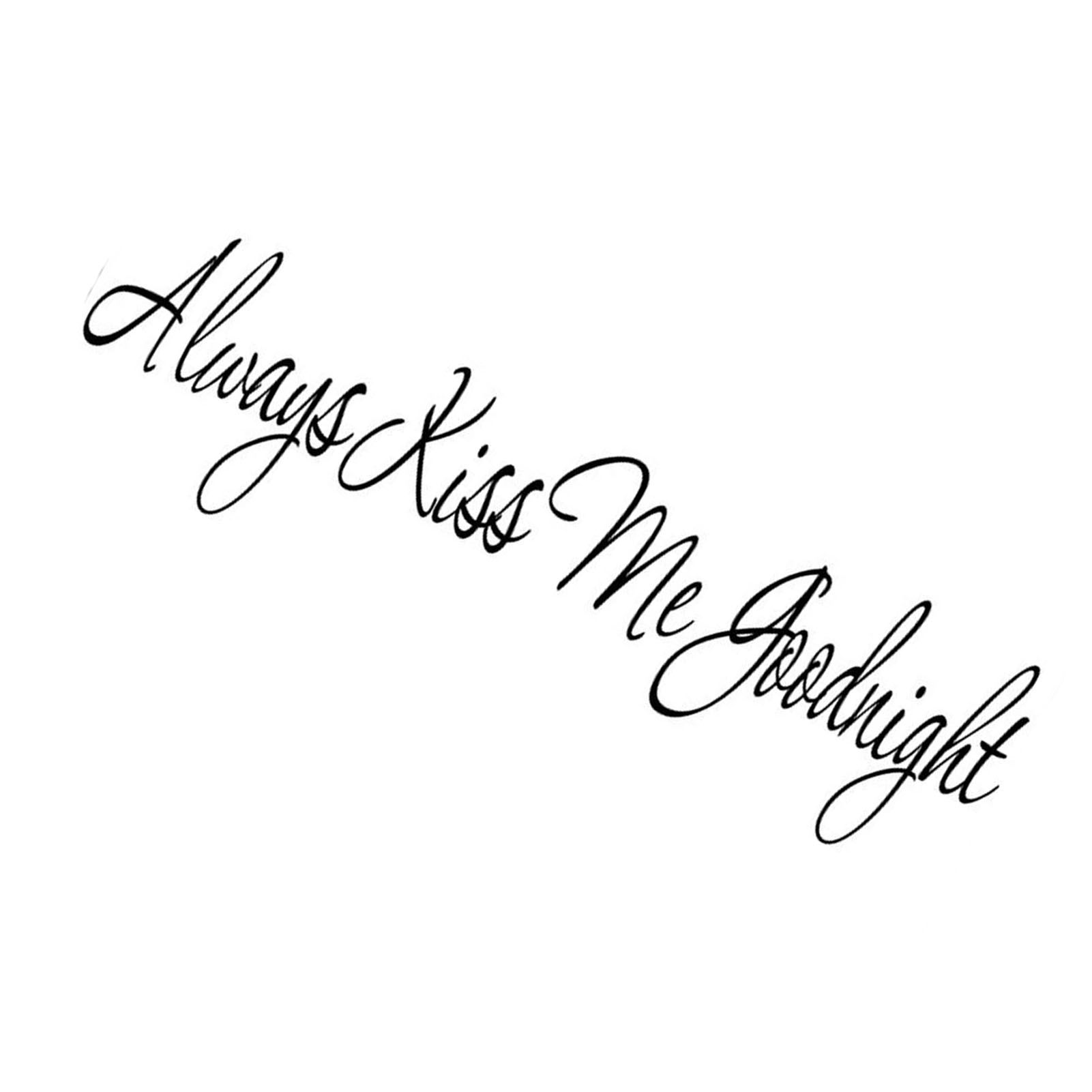 Always Kiss Me Sticker Living Room Bedroom Backdrop Wall Decorative Decal view 3