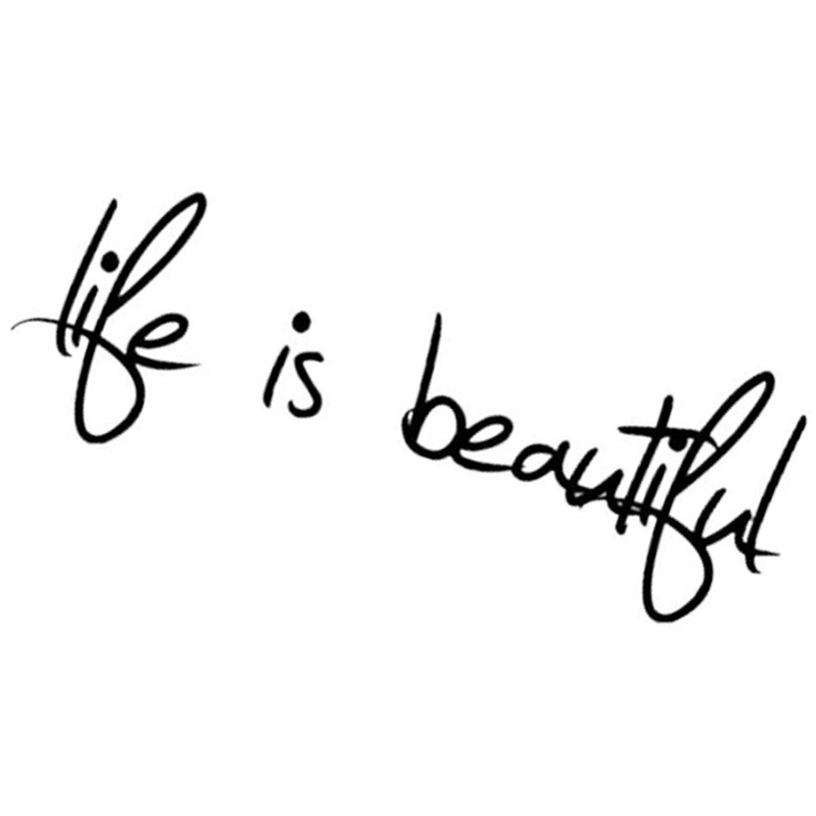 Life is Beautiful Quote Wall Sticker Removable Decal for Living Room Home Art view 3