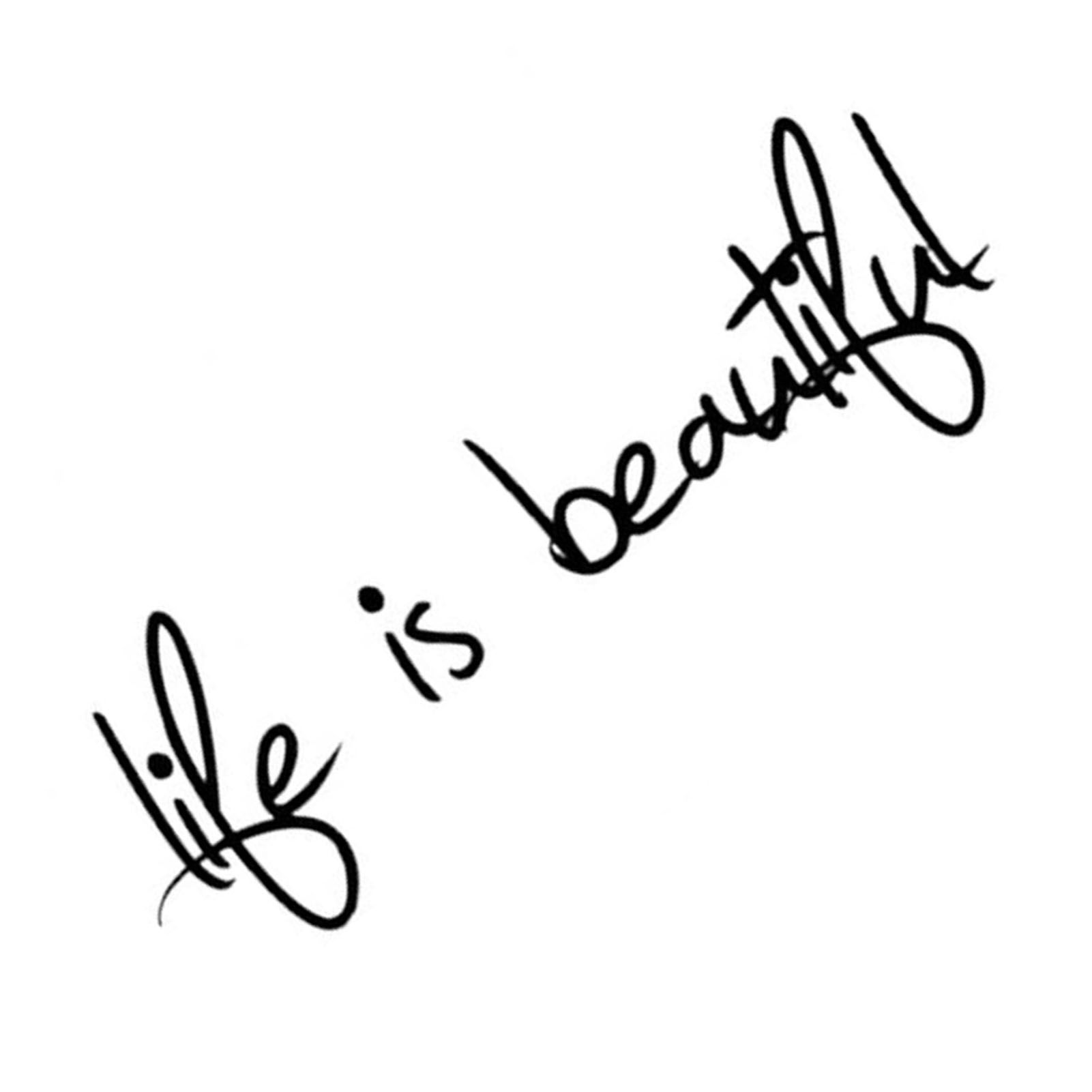 Life is Beautiful Quote Wall Sticker Removable Decal for Living Room Home Art view 5