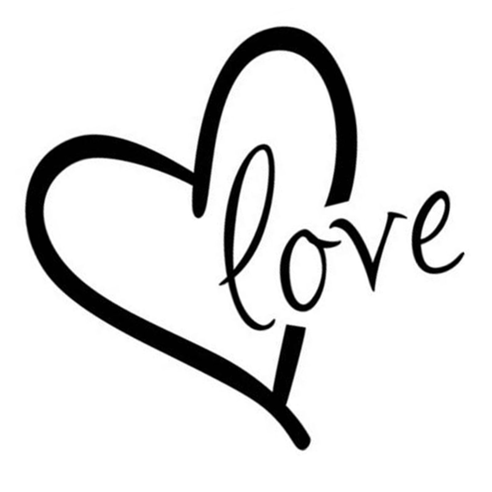 Heart Shaped Quote Removable Wall Sticker Decal for Living Room Bedroom Home
